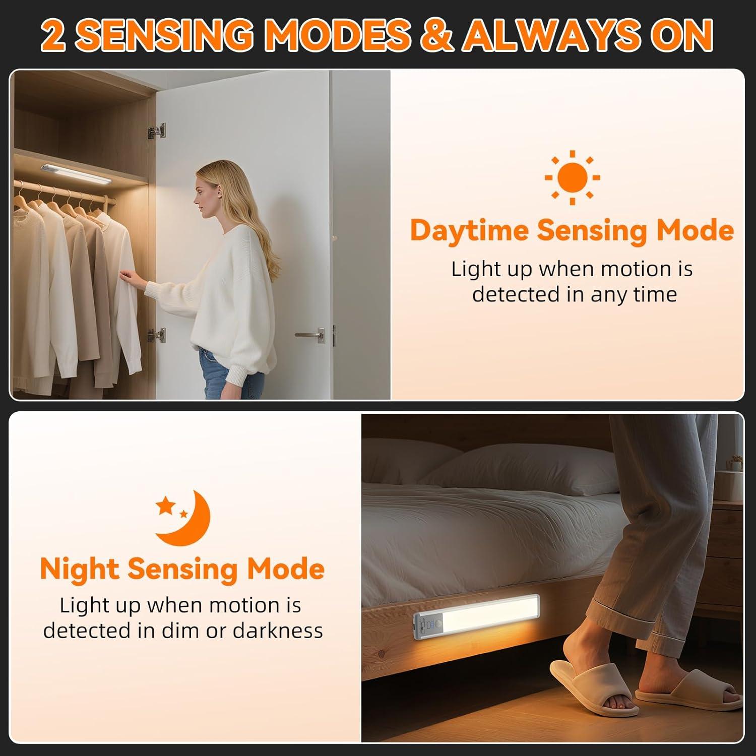 Luz Bajo Gabinete Inalámbrica ZioeYiue 3 Pack con Sensor