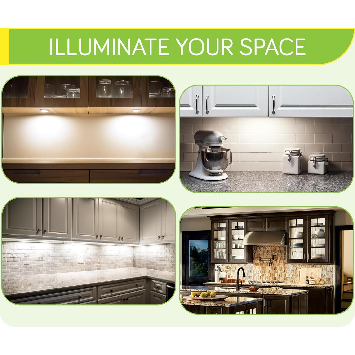 Kit de Iluminación LED Bajo Gabinete Meigour 3 Luces 6000K