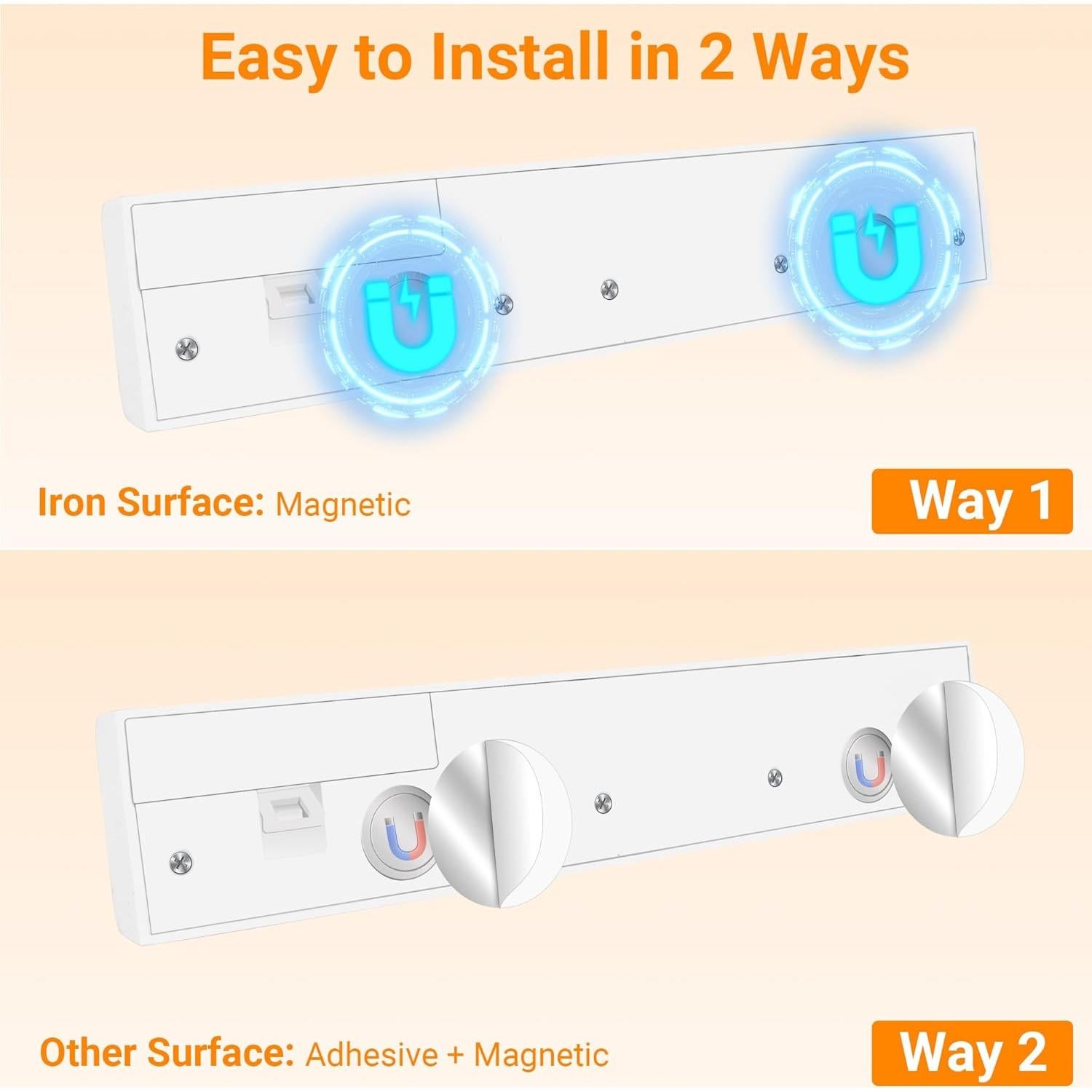 Luces de Armario Maylit 4 Pack con Sensor de Movimiento 3000K