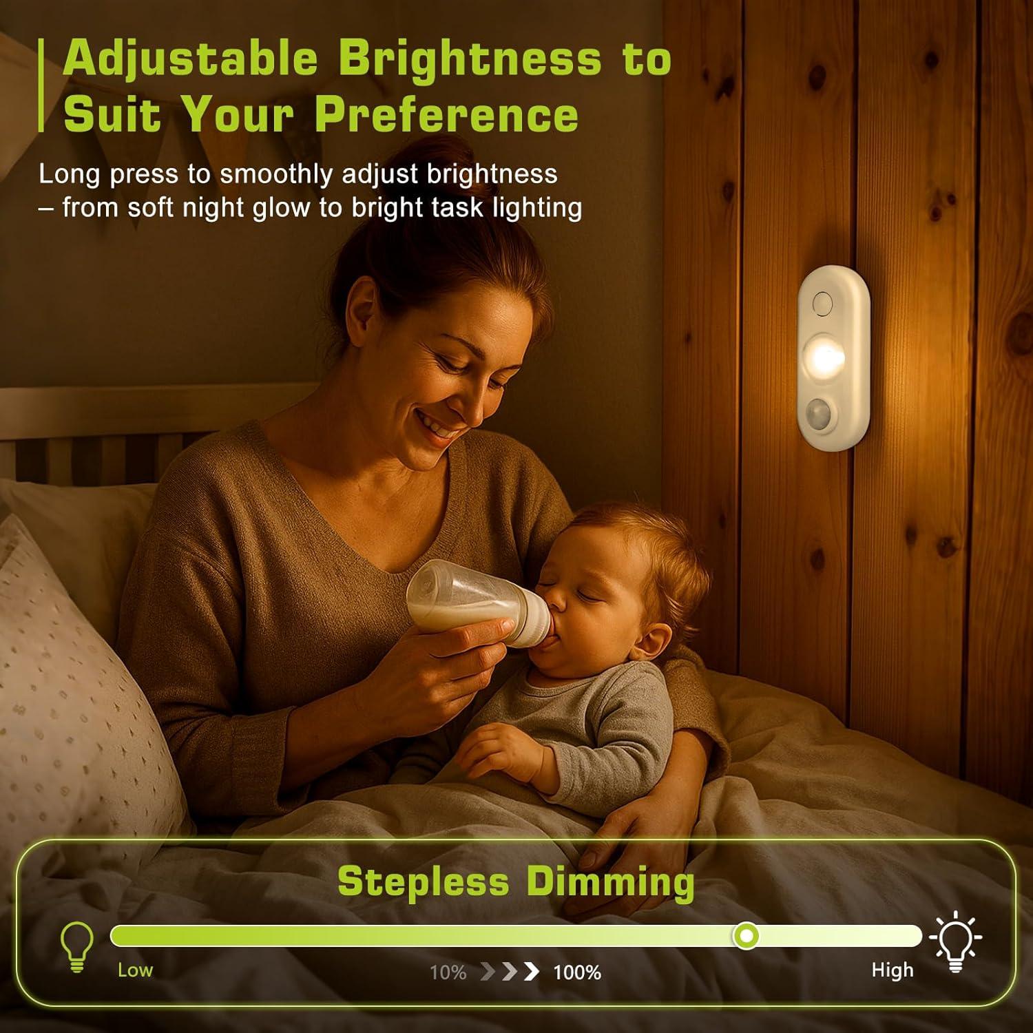 Luces LED con Sensor de Movimiento FLETERGIB, Paquete de 6