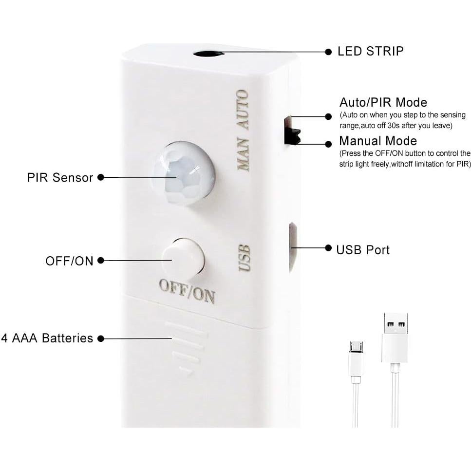 Tira de Luz LED VST 2m con Sensor de Movimiento 6500K