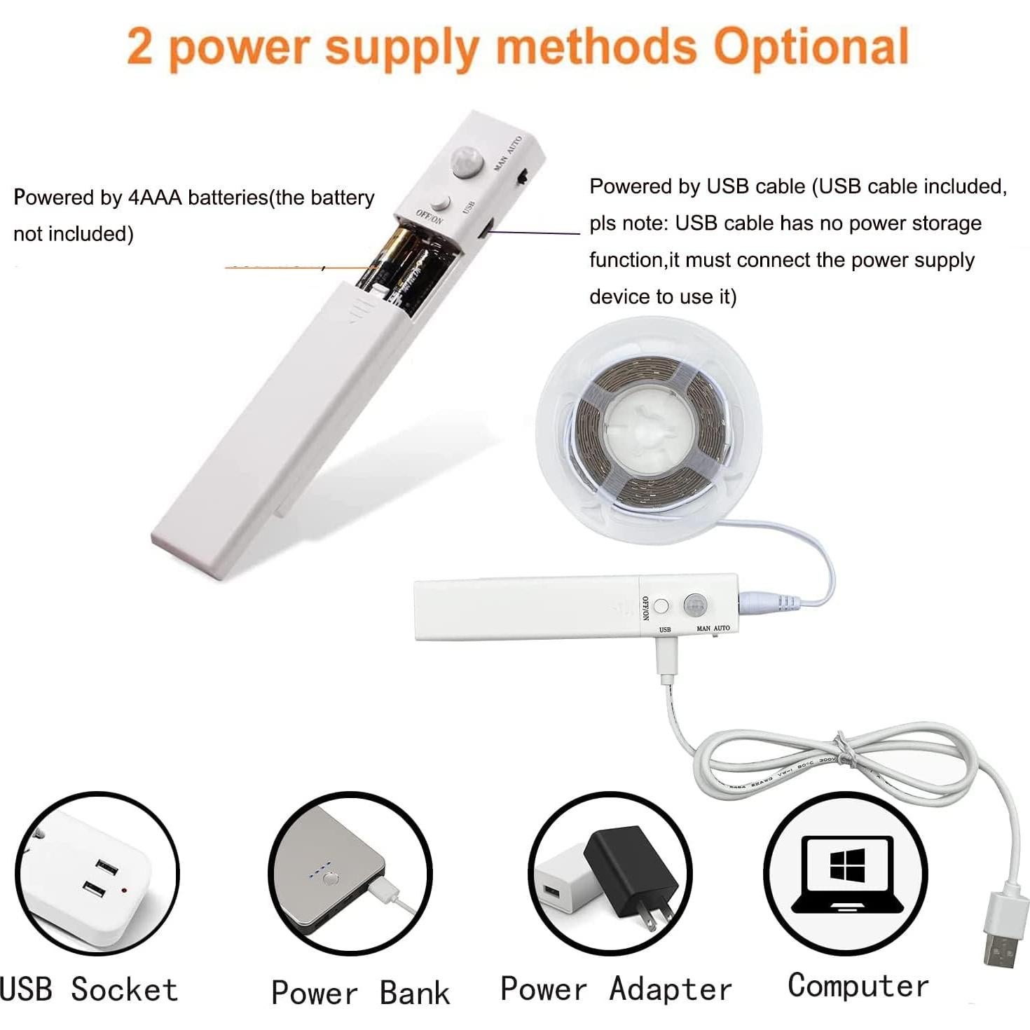 Tira de Luz LED VST 2m con Sensor de Movimiento 6500K