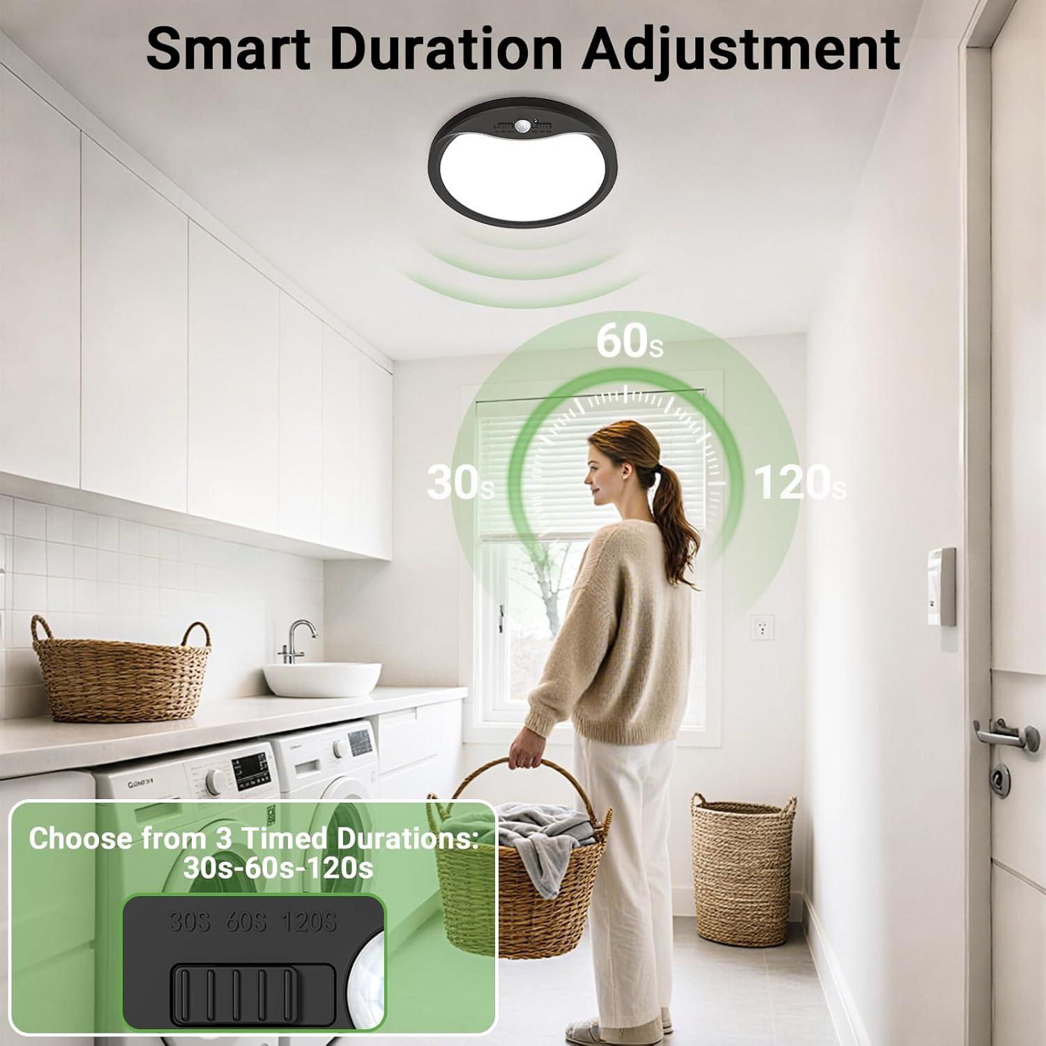 Luz de Techo Zemty 23cm 18W Sensor Movimiento 1800lm 3 Modos