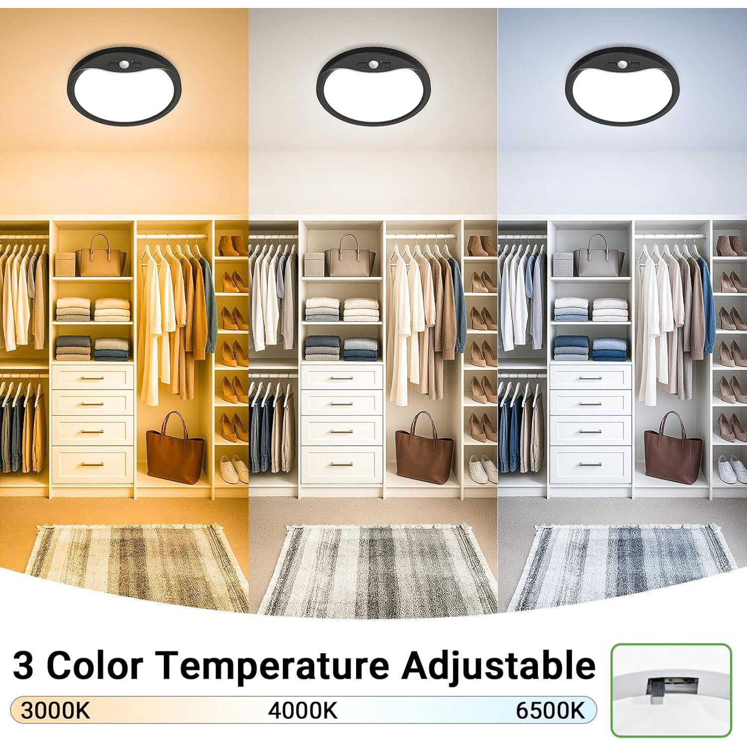 Luz de Techo Zemty 23cm 18W Sensor Movimiento 1800lm 3 Modos