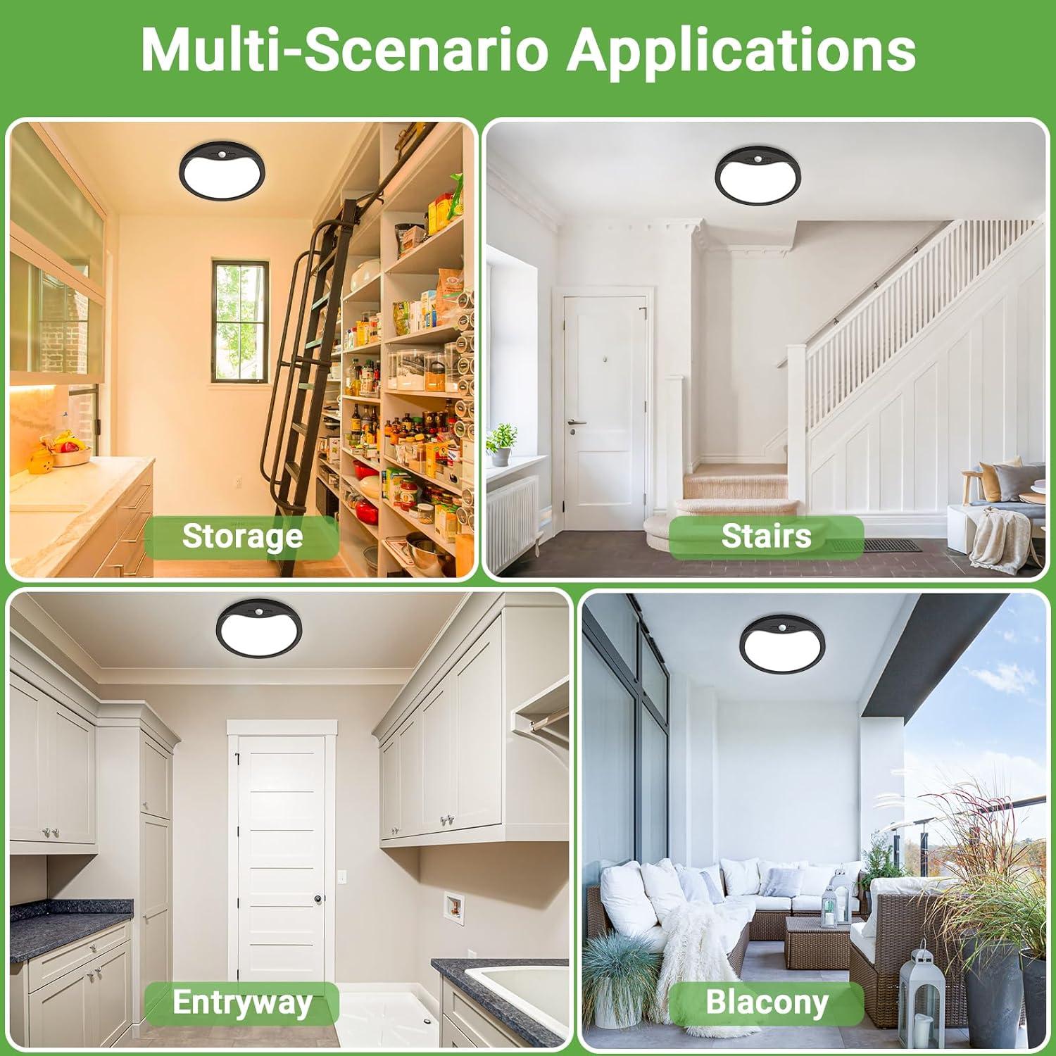 Luz de Techo Zemty 23cm 18W Sensor Movimiento 1800lm 3 Modos