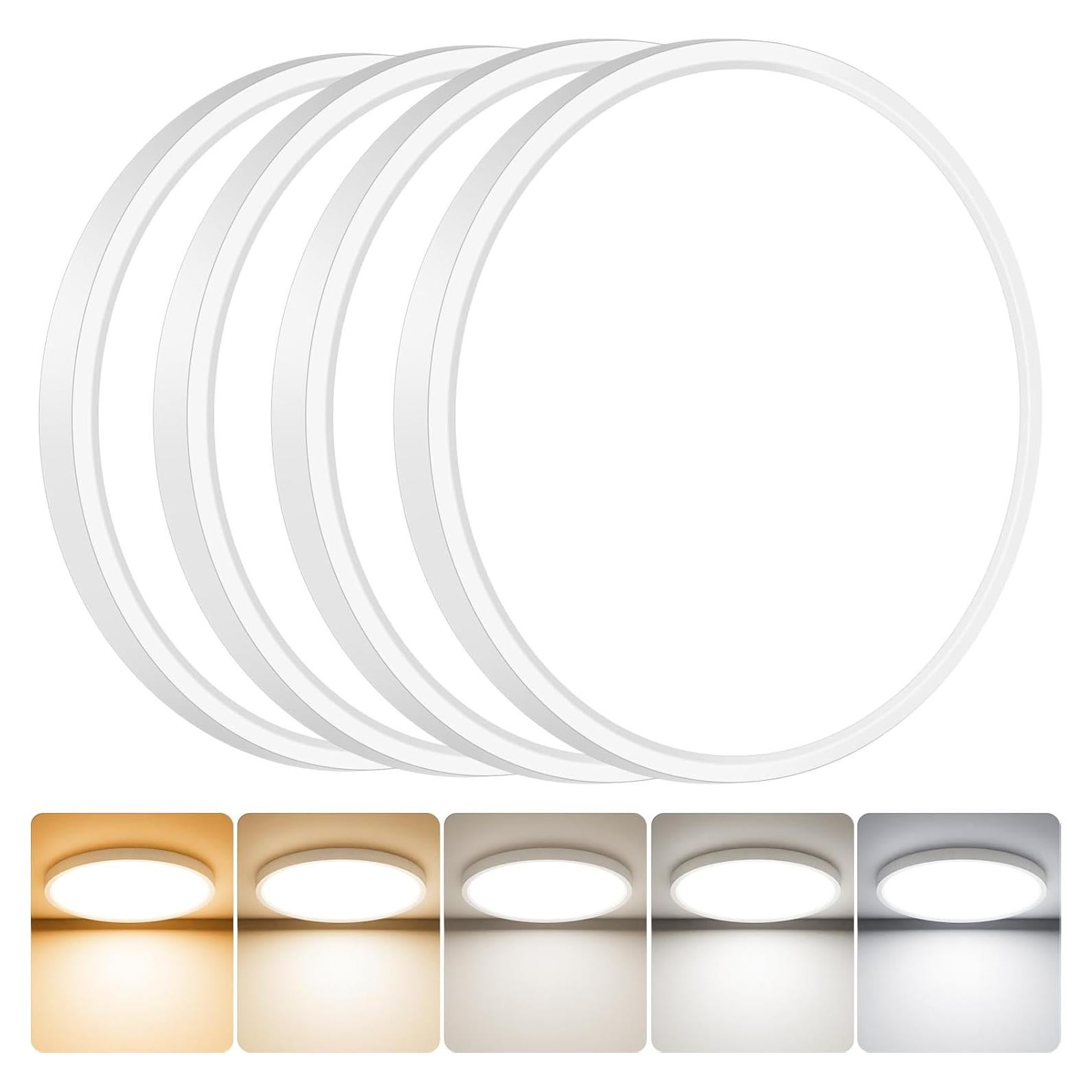 Luz de Techo LED Slochi 4 Pack 15W 1500LM 1.78cm Blanco