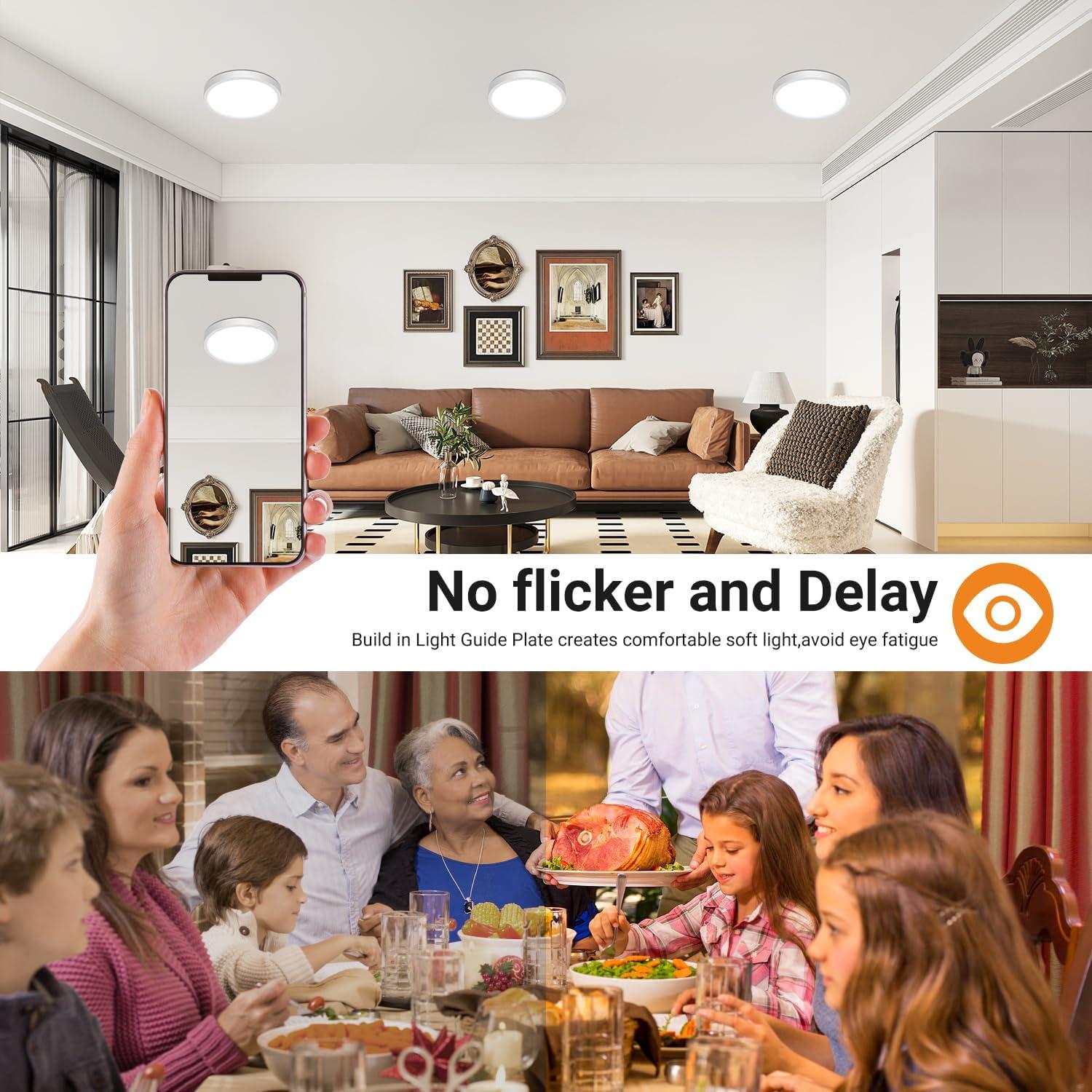 Luz de Techo LED Slochi 4 Pack 15W 1500LM 1.78cm Blanco