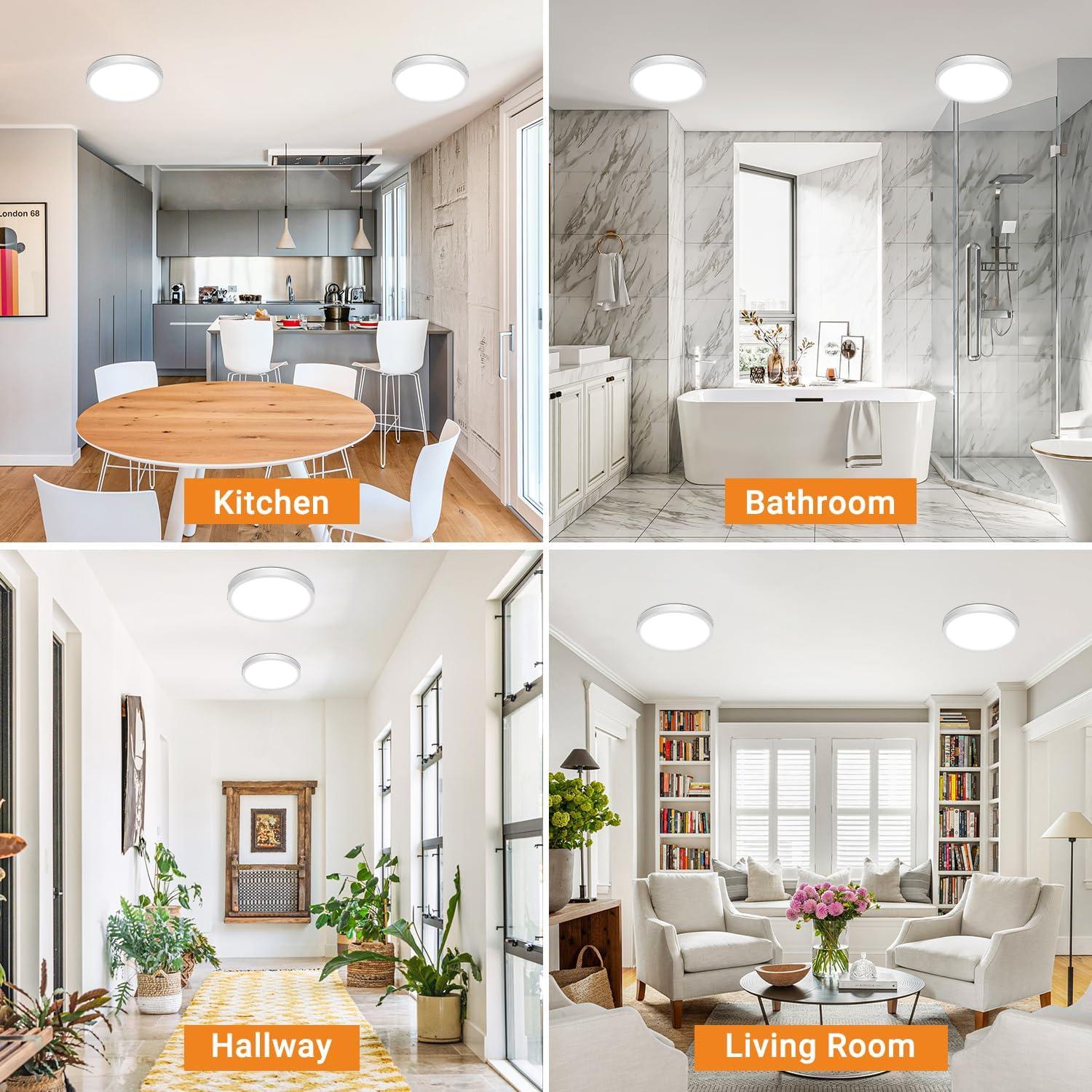 Luz de Techo LED Slochi 4 Pack 15W 1500LM 1.78cm Blanco