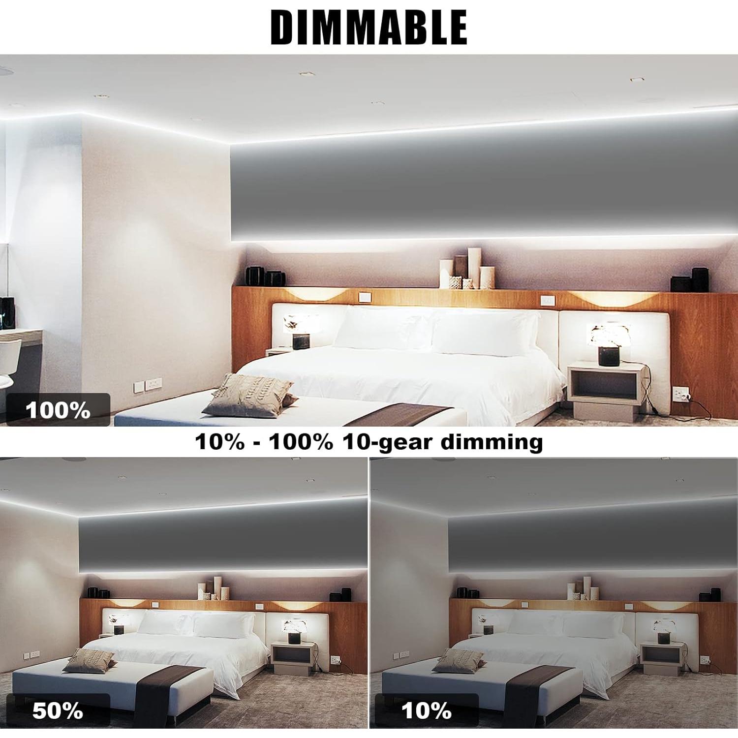 Tira de luz LED COB Tatazone 5m 6500K regulable con control remoto