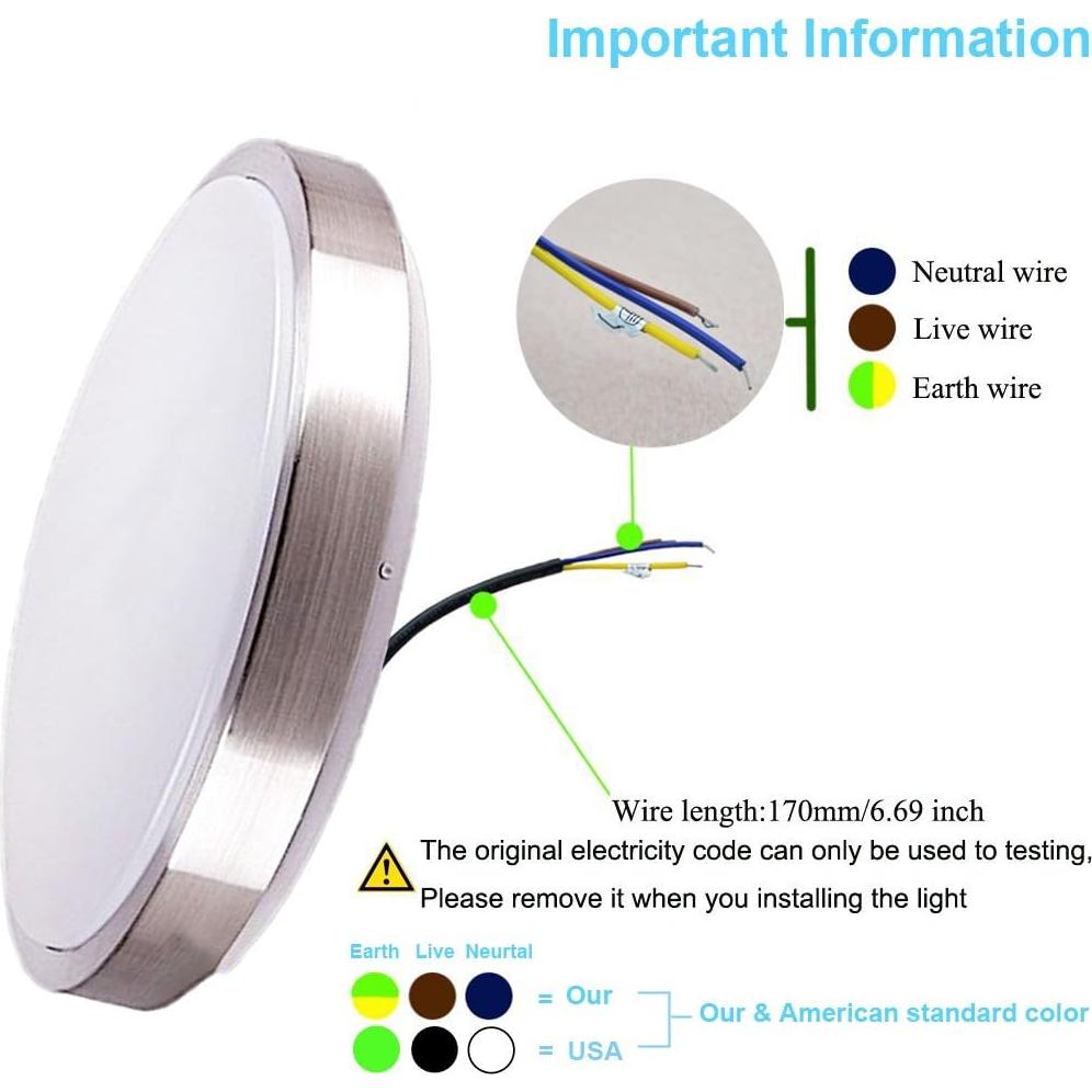 Lámpara de Techo LED BQ Lighting 12W 5000K Redonda Empotrada