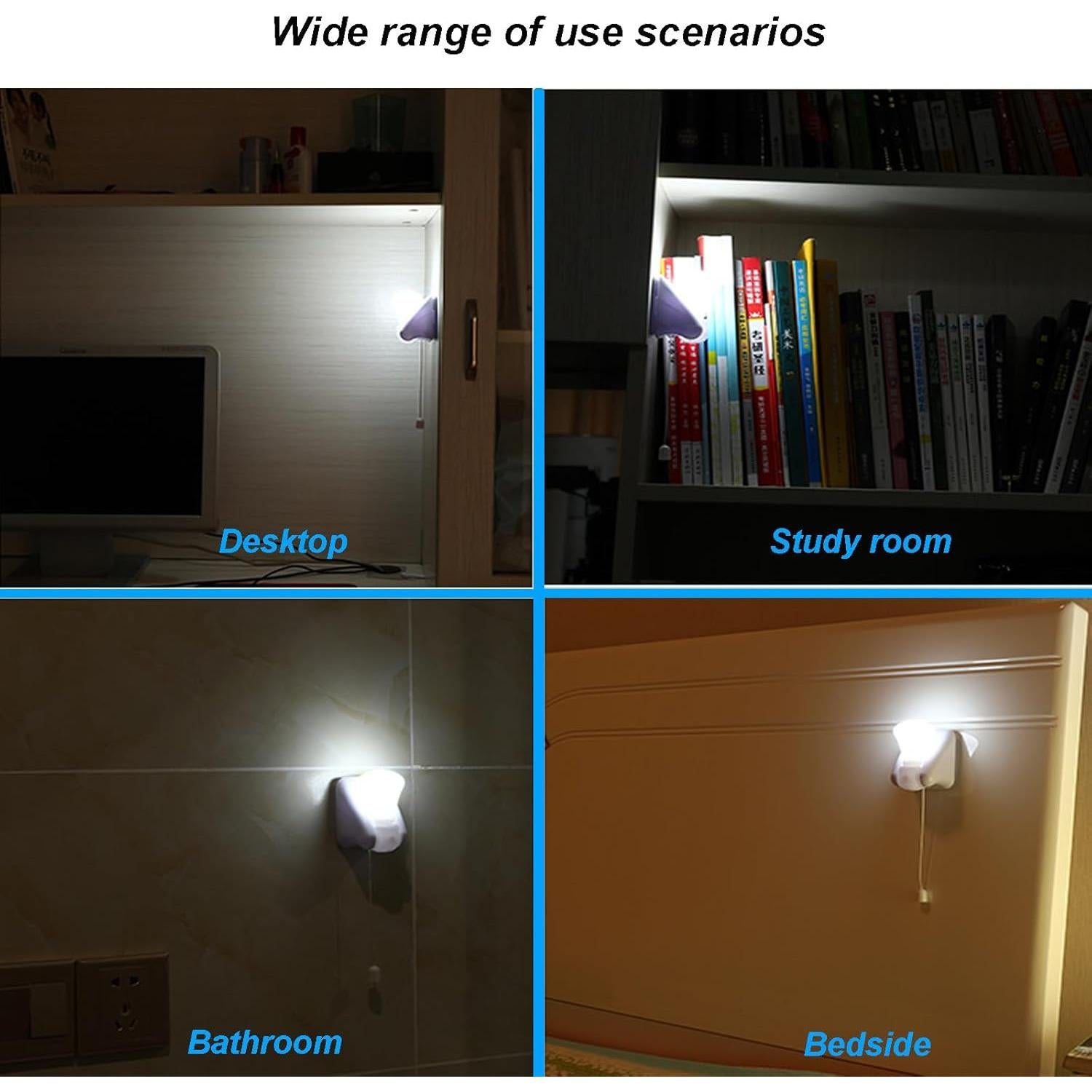 Paquete de 2 Bombillas LED Inalámbricas Shuwea 2.54cm Blanco