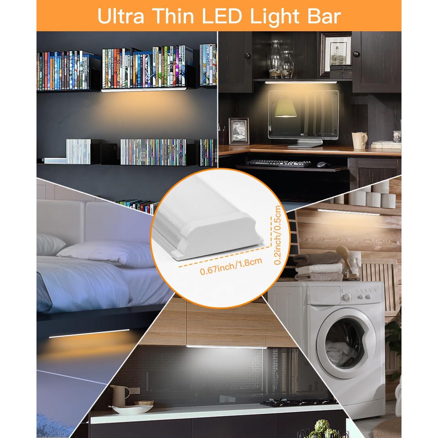 Luz LED Sensor de Movimiento MORIACC 30cm 2 Paquete Regulable