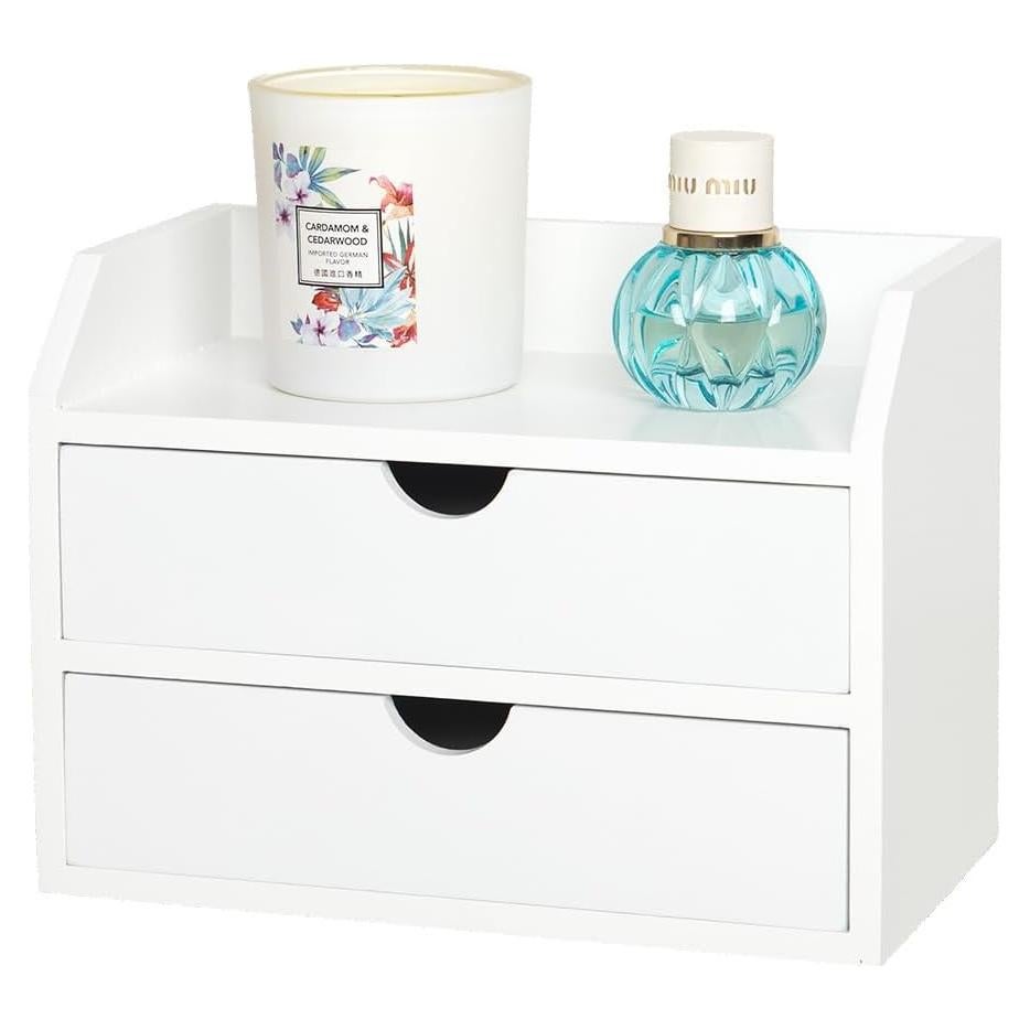 Organizador de Madera ZGZD con 2 Cajones para Escritorio