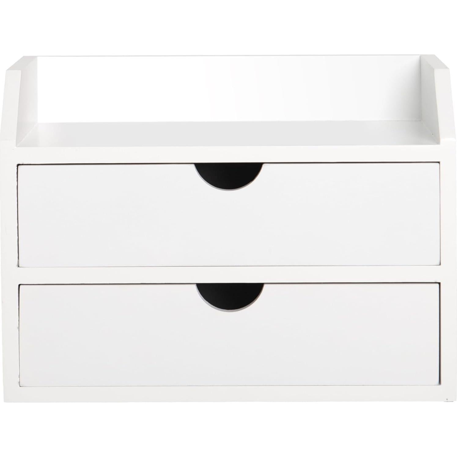 Organizador de Madera ZGZD con 2 Cajones para Escritorio