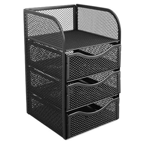 Organizador de Escritorio HEEPDD de Malla Metálica 3 Niveles