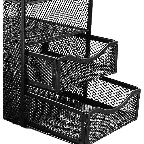 Organizador de Escritorio HEEPDD de Malla Metálica 3 Niveles
