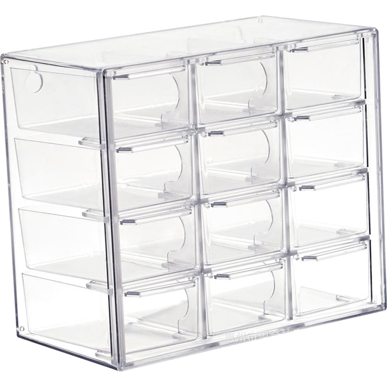 Organizador de Cajones Mini Kowaku 12 Cajones Transparente