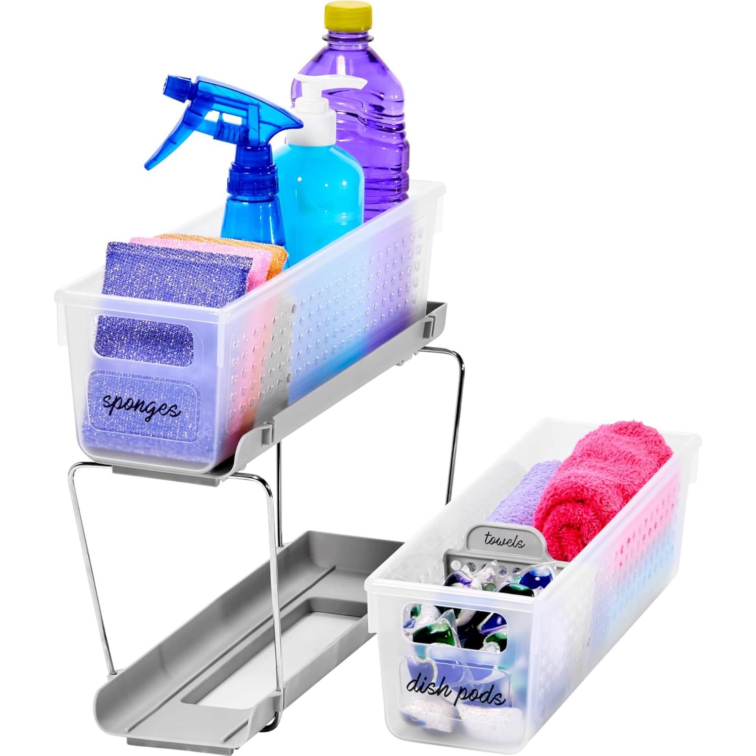 Organizador Mini 2 Niveles Madesmart Escarchado Multiusos