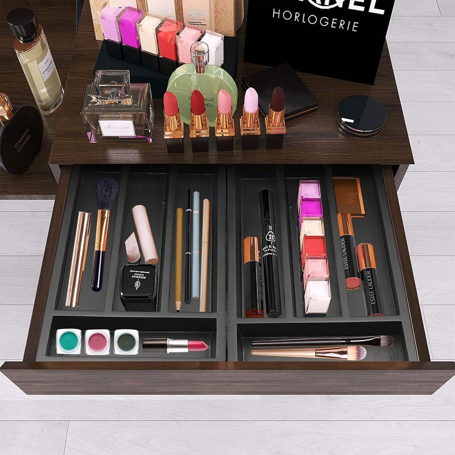 Organizador de Cubiertos Ayiaren de Madera Negra 30.48x17.02cm