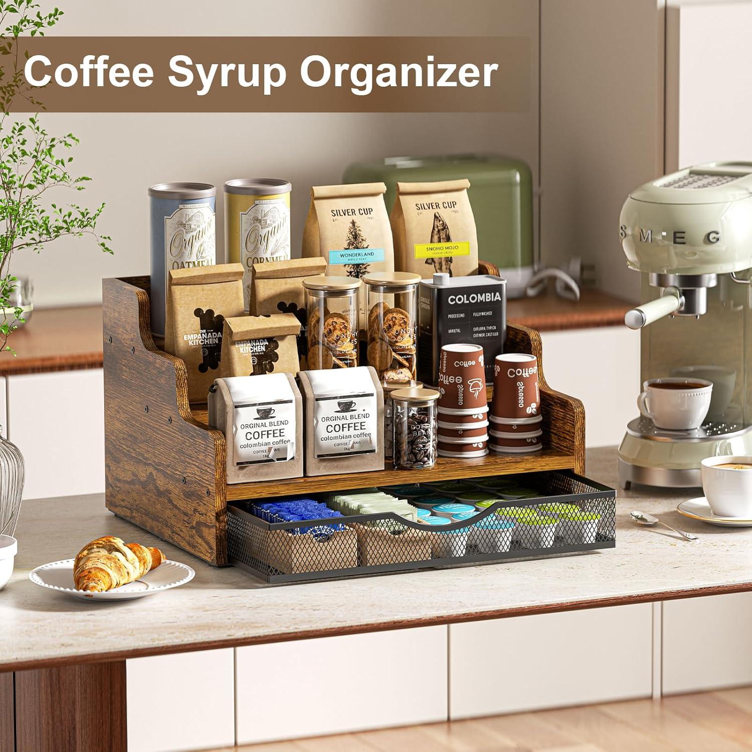 Estante de exhibición de licor Yuzehuaza 3 niveles con cajón