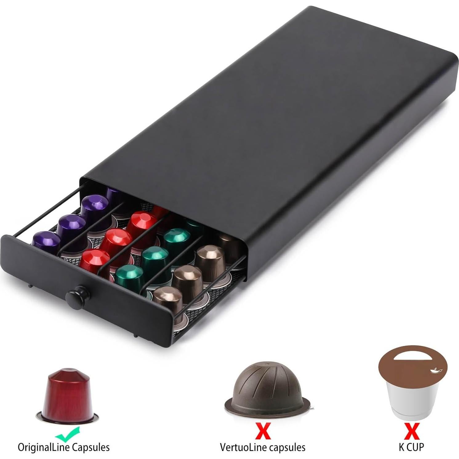 Soporte para Cajón de Almacenamiento de Cápsulas de Café Tecbeauty - 40 Cápsulas OriginalLine