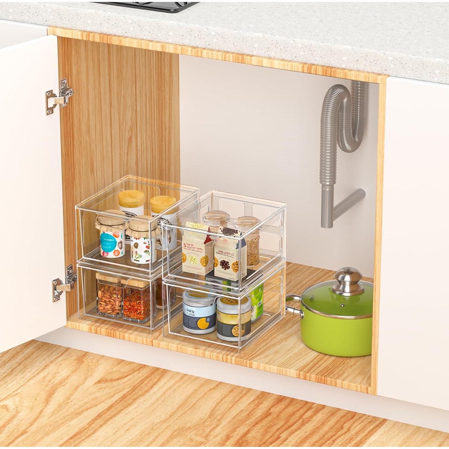 Organizadores de Maquillaje SpaceHacks - 4 Piezas Apilables