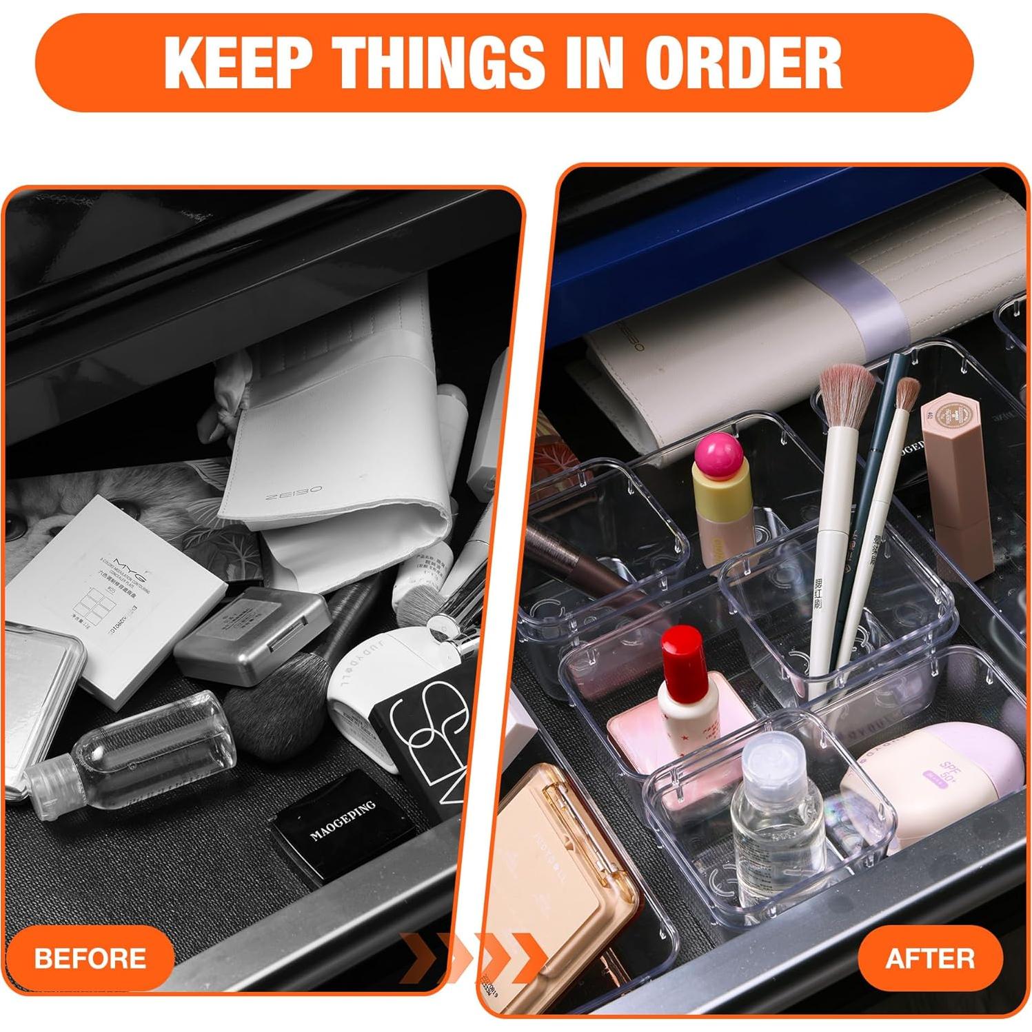 ValueMax Juego de Organizadores de Cajones 9 Piezas Plástico