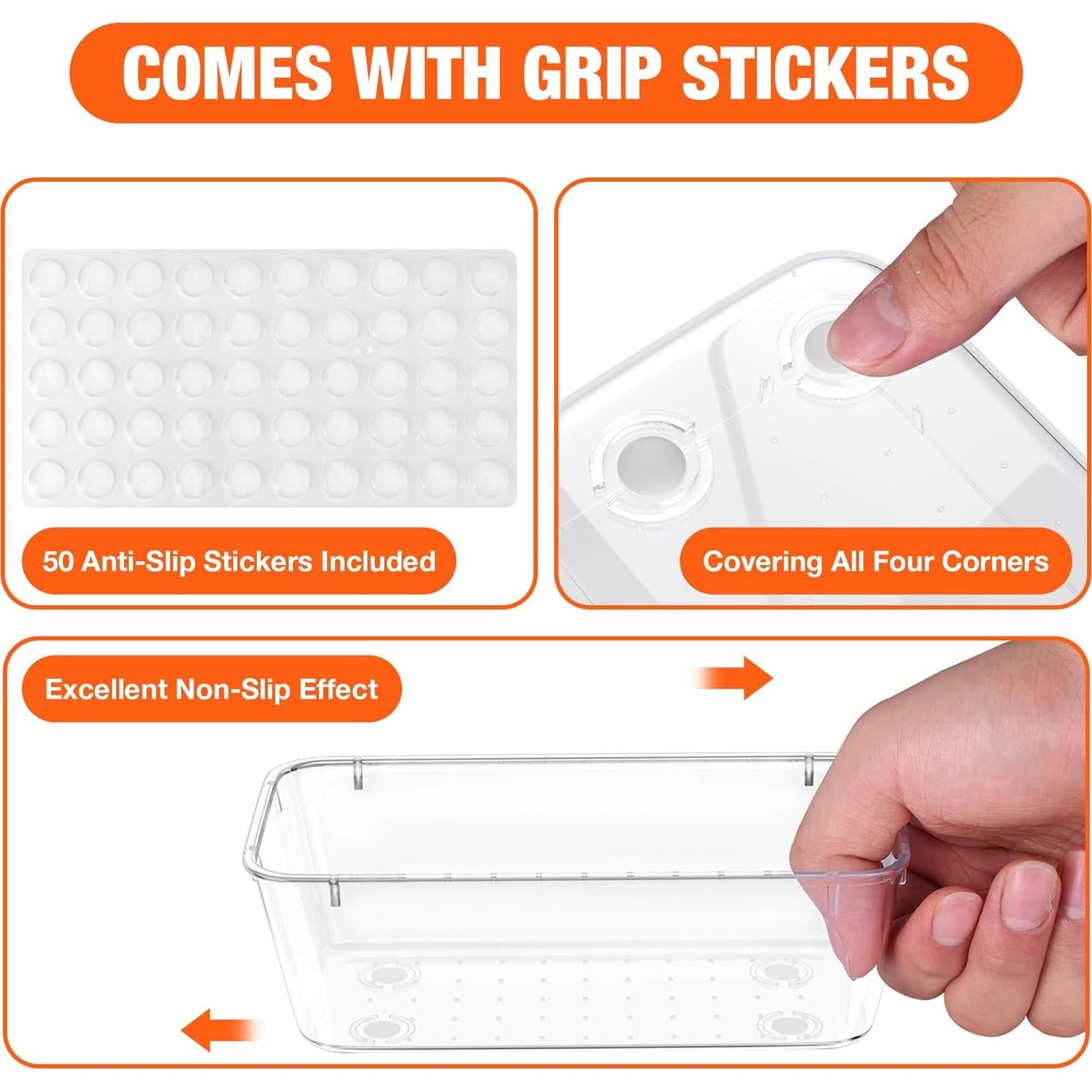 ValueMax Juego de Organizadores de Cajones 9 Piezas Plástico