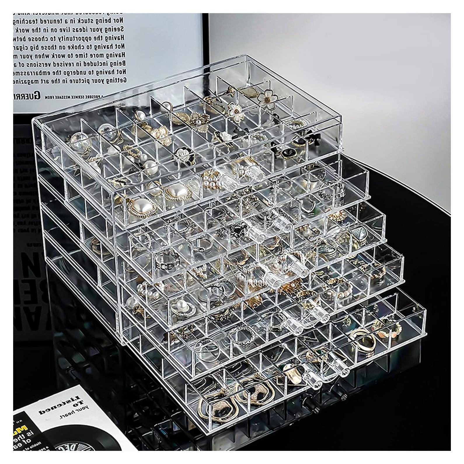 Caja de Almacenamiento de Joyería Acrílica Yarlung 5 Cajones