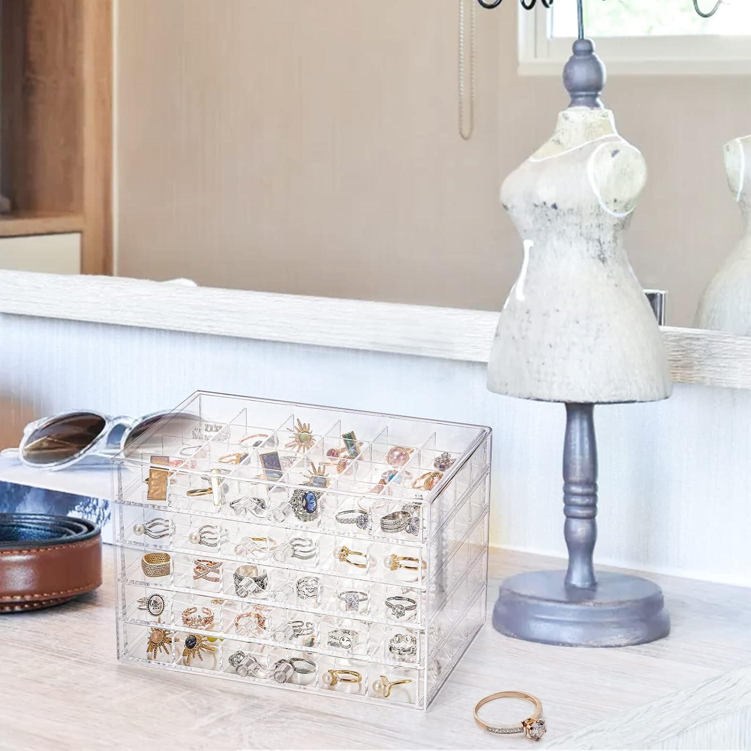 Caja de Almacenamiento de Joyería Acrílica Yarlung 5 Cajones