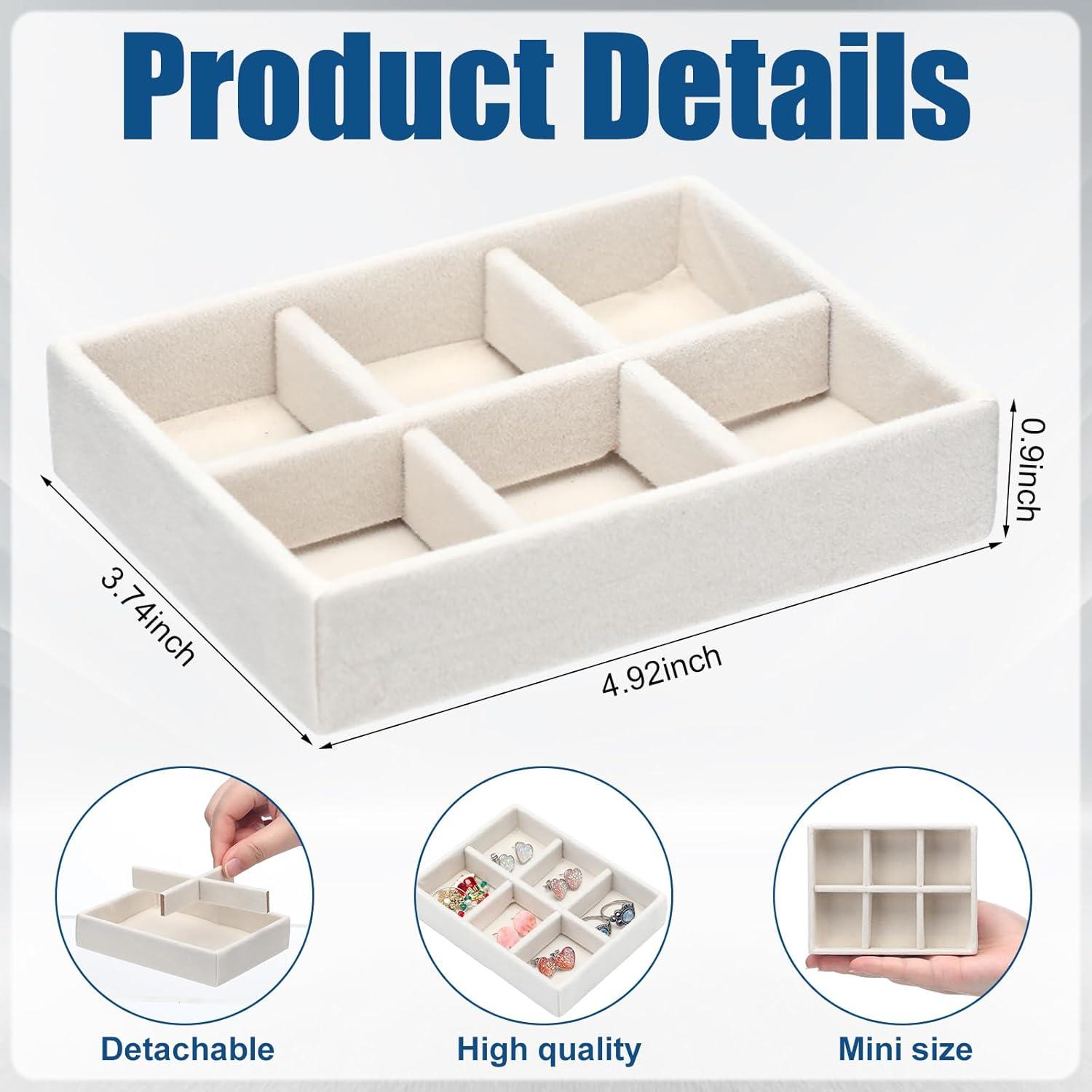 Set de 12 Bandejas de Joyería Marsui de Terciopelo Beige