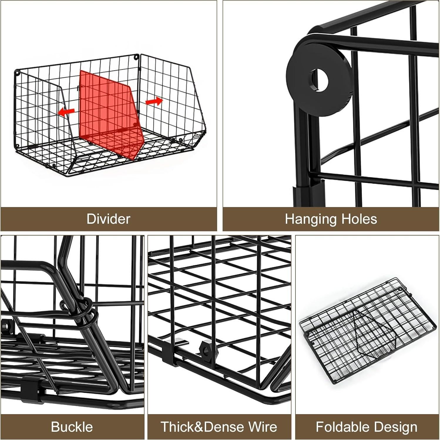 Organizador de Closet Colgante Jautokerdar 4 Niveles Negro
