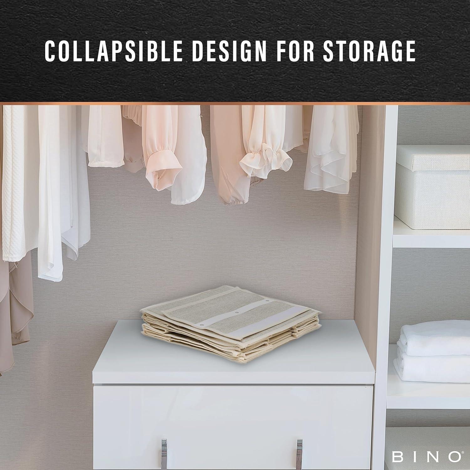 Organizador Colgante de Closet BINO 6 Estantes Beige 120 cm