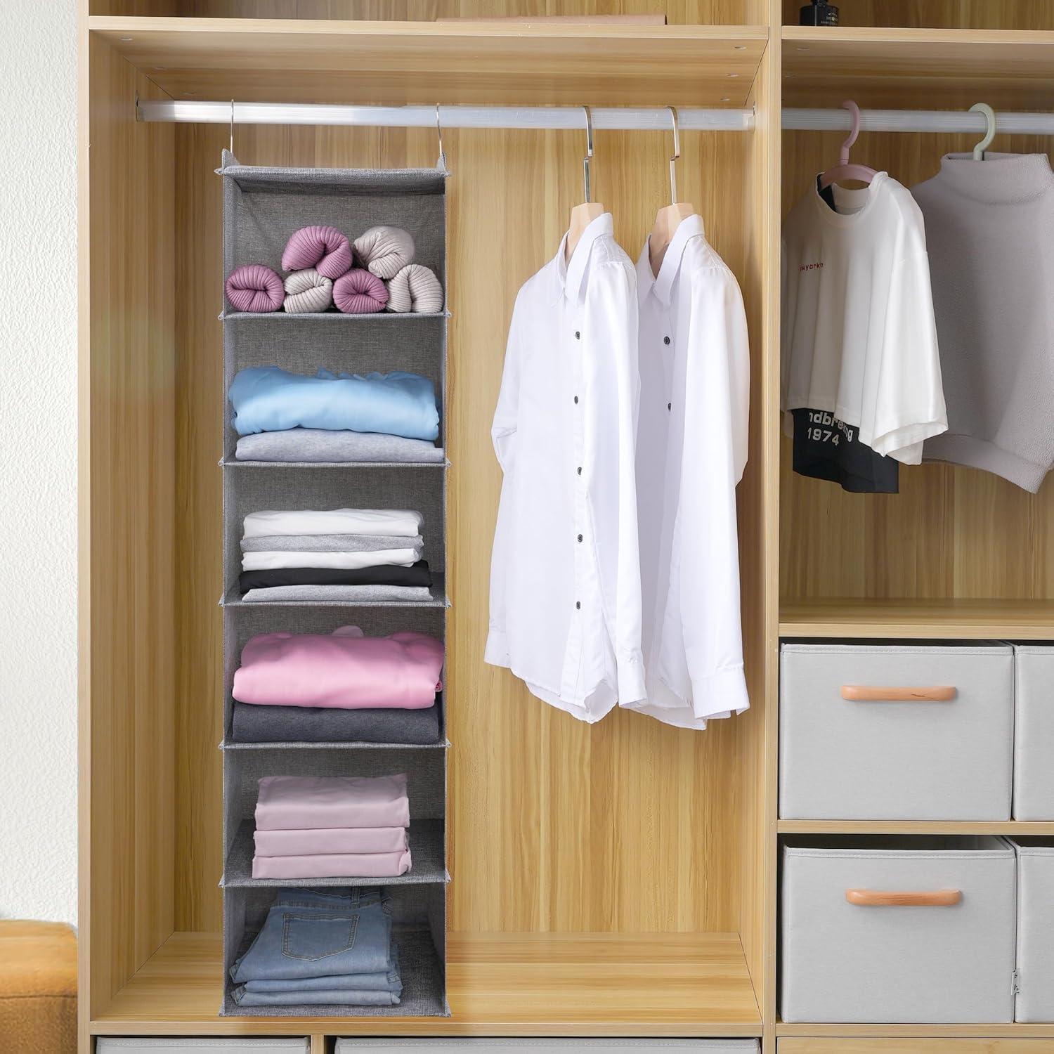 Organizador Colgante para Closet Tulinstiraga 6 Niveles Gris
