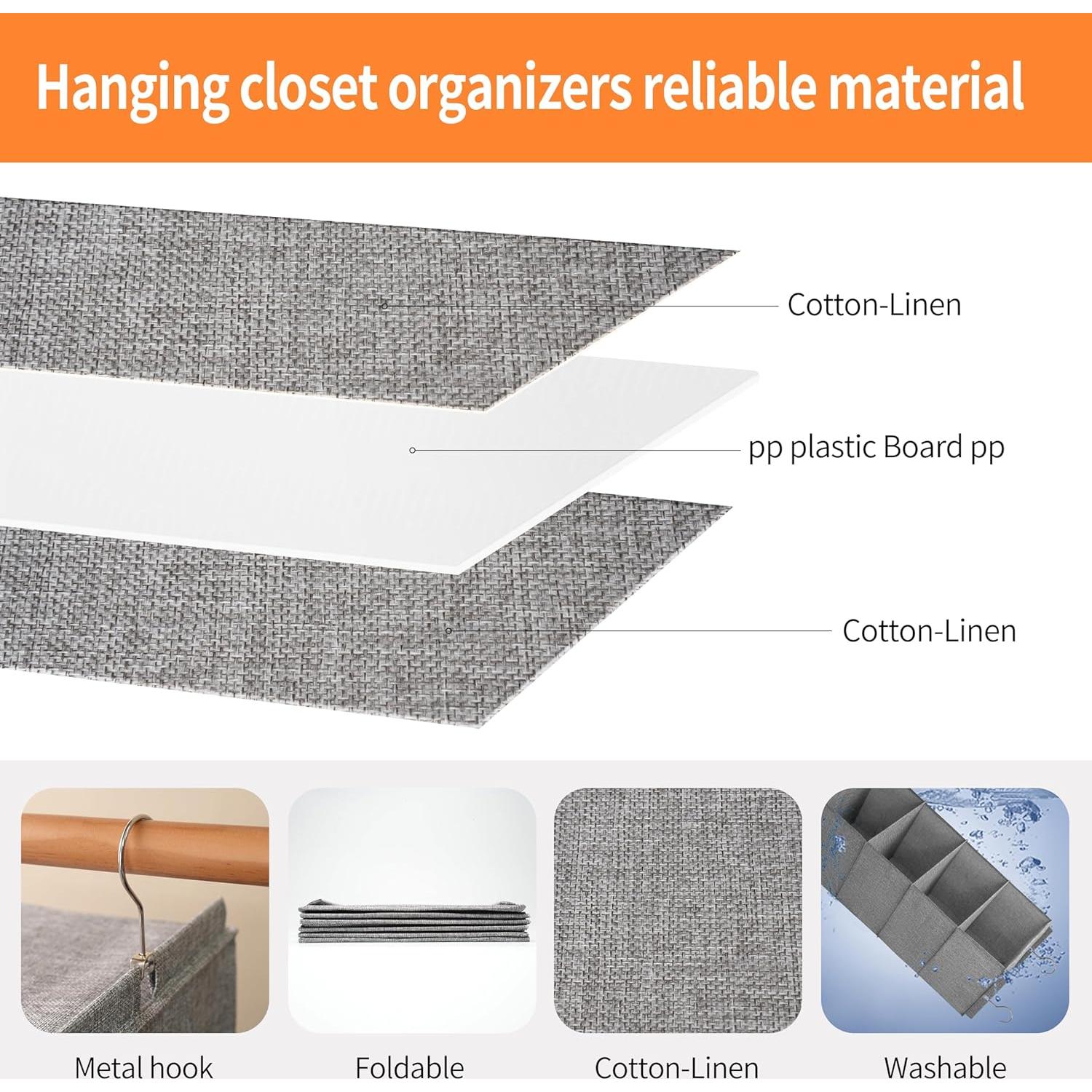 Organizador Colgante para Closet Tulinstiraga 6 Niveles Gris