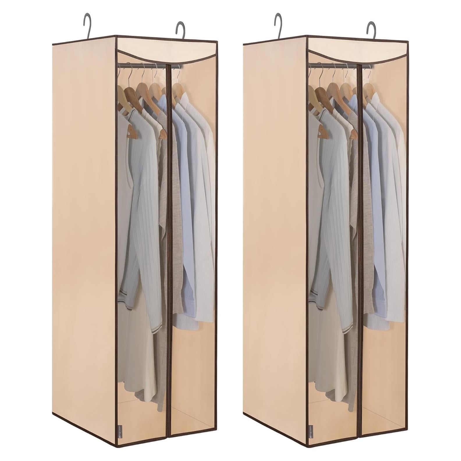 Bolsa Colgante de Ropa STORAGE MANIAC 2 Piezas Beige 144 cm