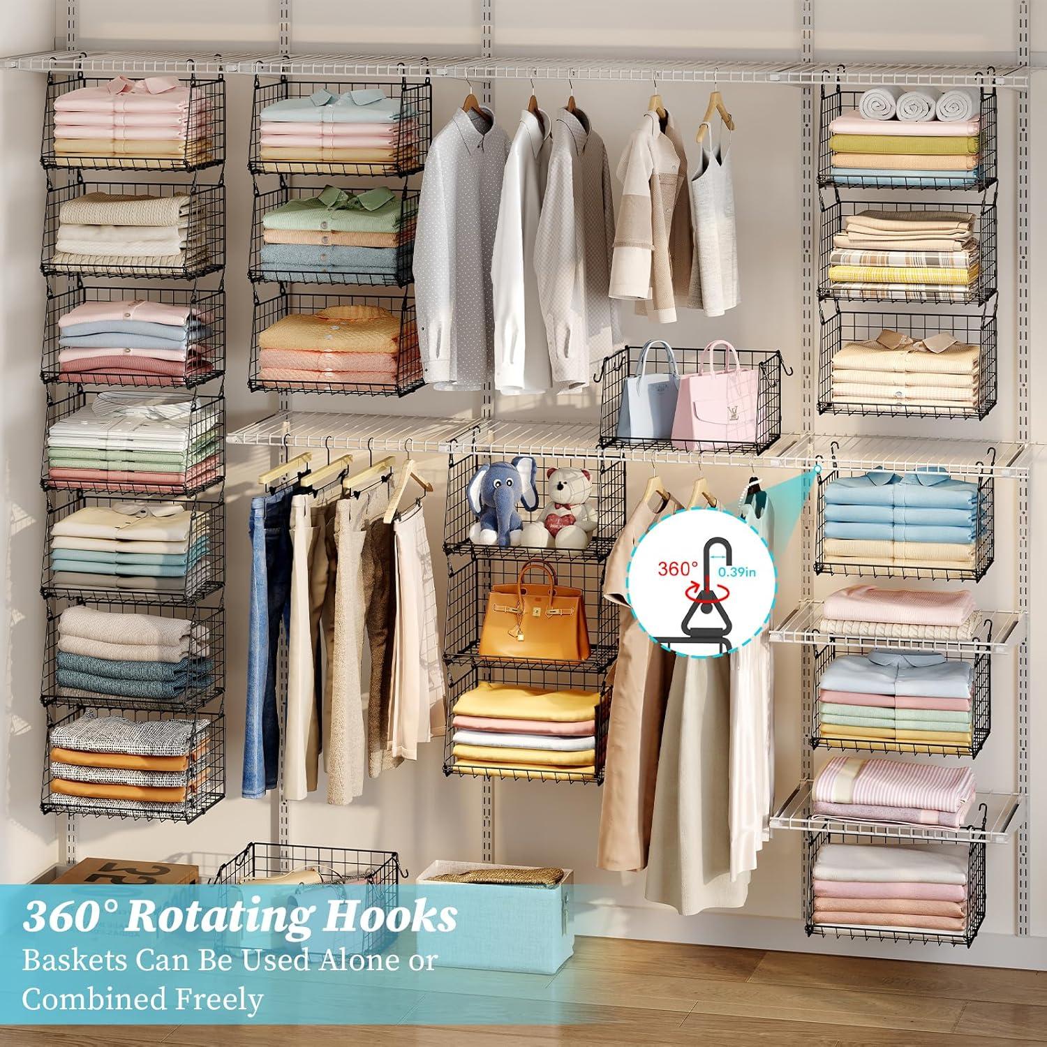 Organizador de Closet Colgante X-cosrack 3 Niveles Plegable Negro