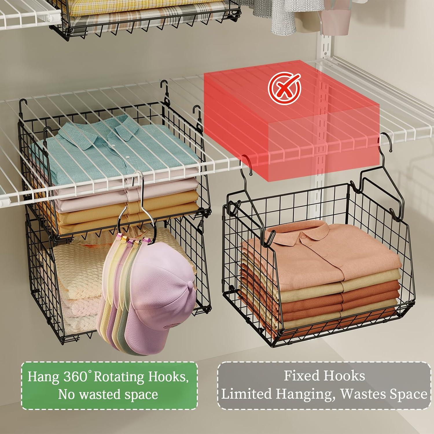 Organizador de Closet Colgante X-cosrack 3 Niveles Plegable Negro