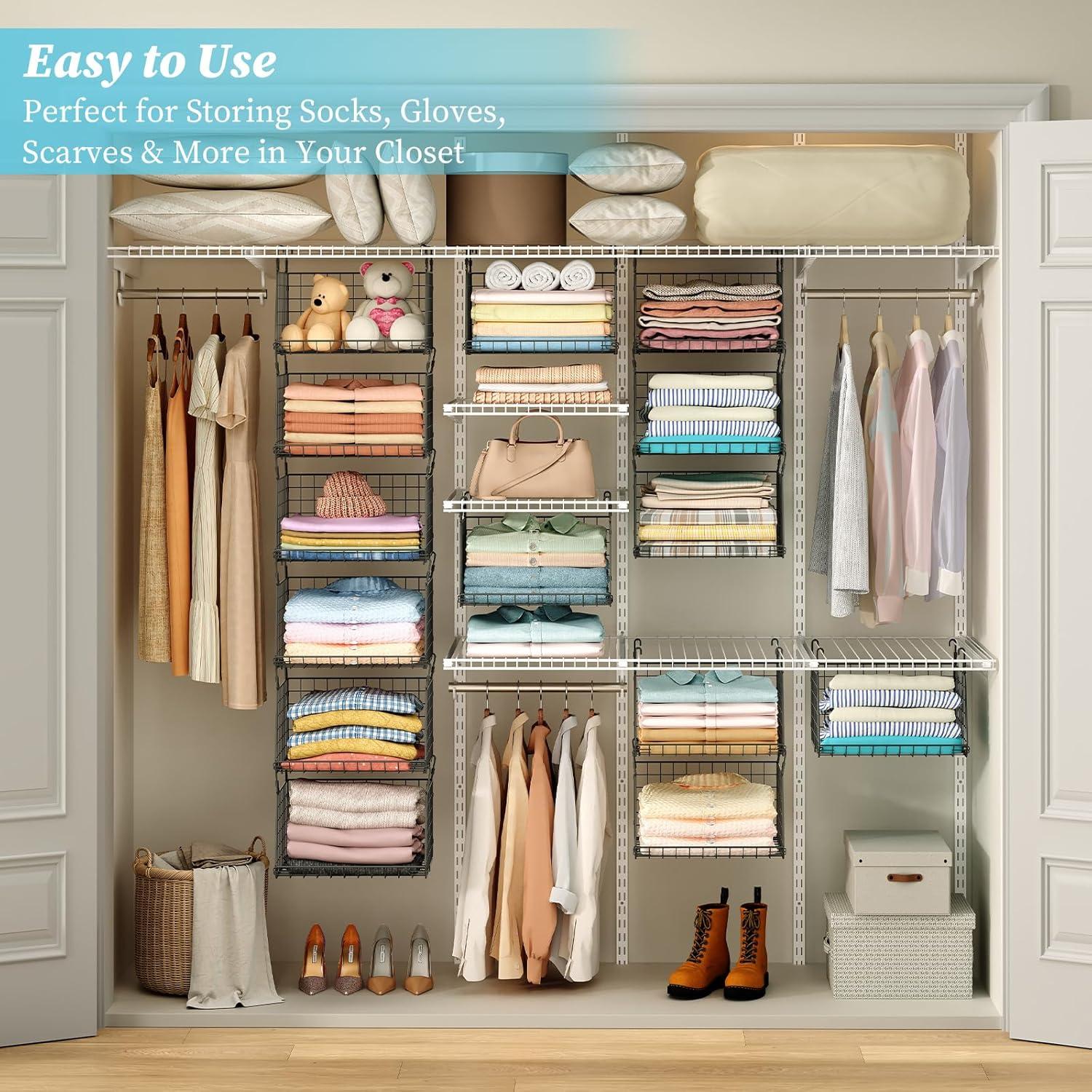 Organizador de Closet Colgante X-cosrack 3 Niveles Plegable Negro