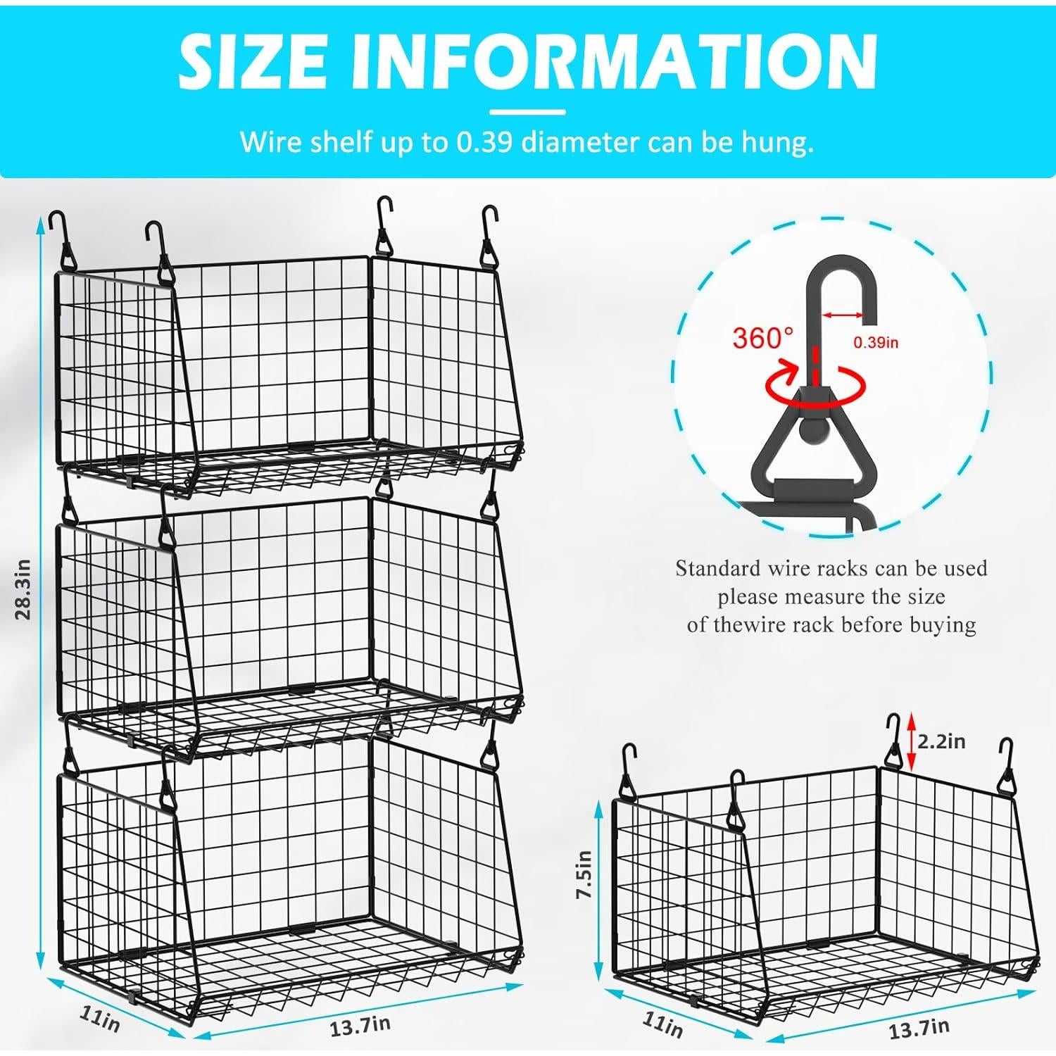 Organizador de Closet Colgante X-cosrack 3 Niveles Plegable Negro