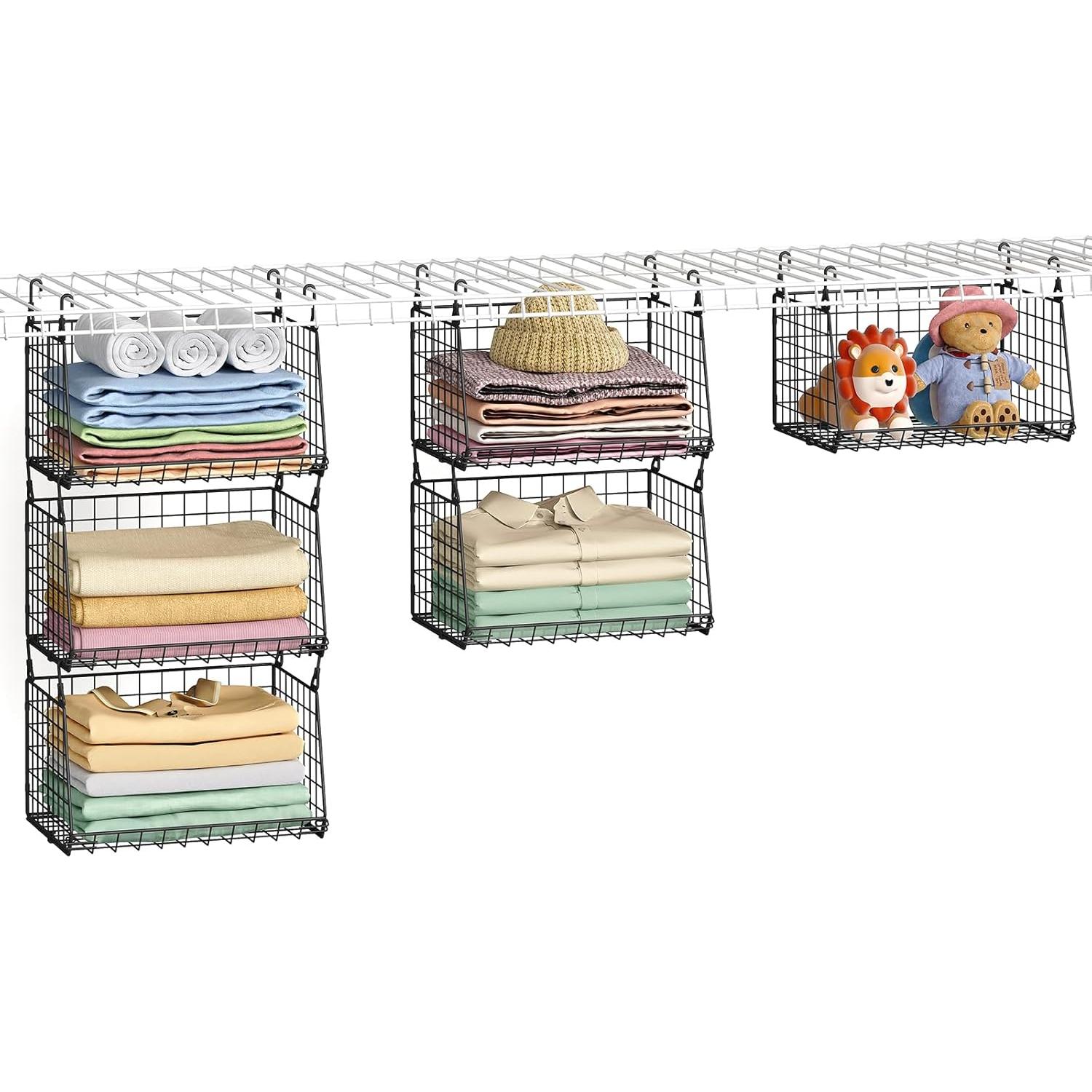 Organizador de Closet Colgante X-cosrack 3 Niveles Plegable Negro