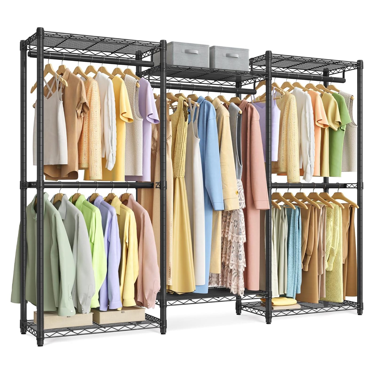 Perchero de Ropa SONGMICS 68.7" Acero Ajustable Negro