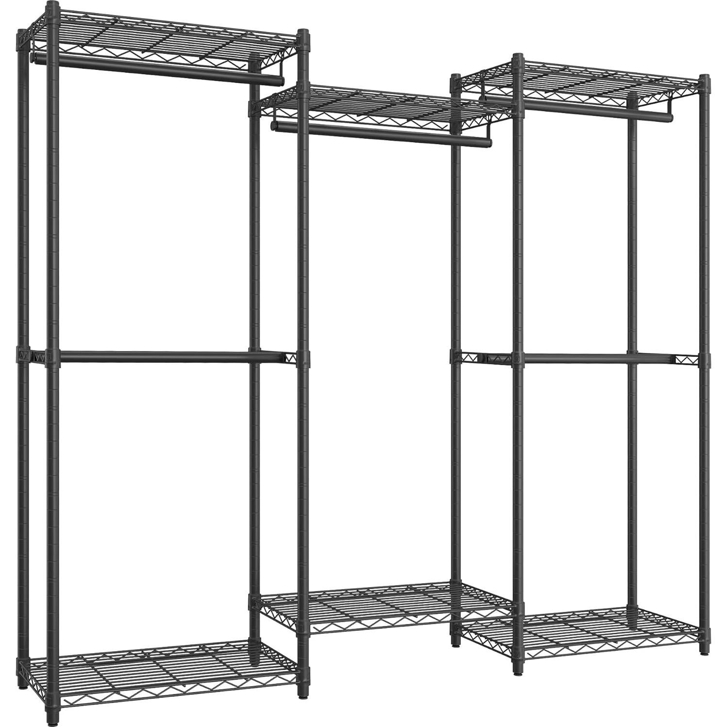 Perchero de Ropa SONGMICS 68.7" Acero Ajustable Negro