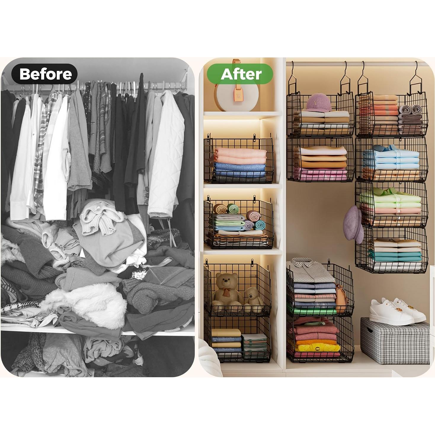 Organizador de Closet Colgante X-cosrack 4 Niveles Negro