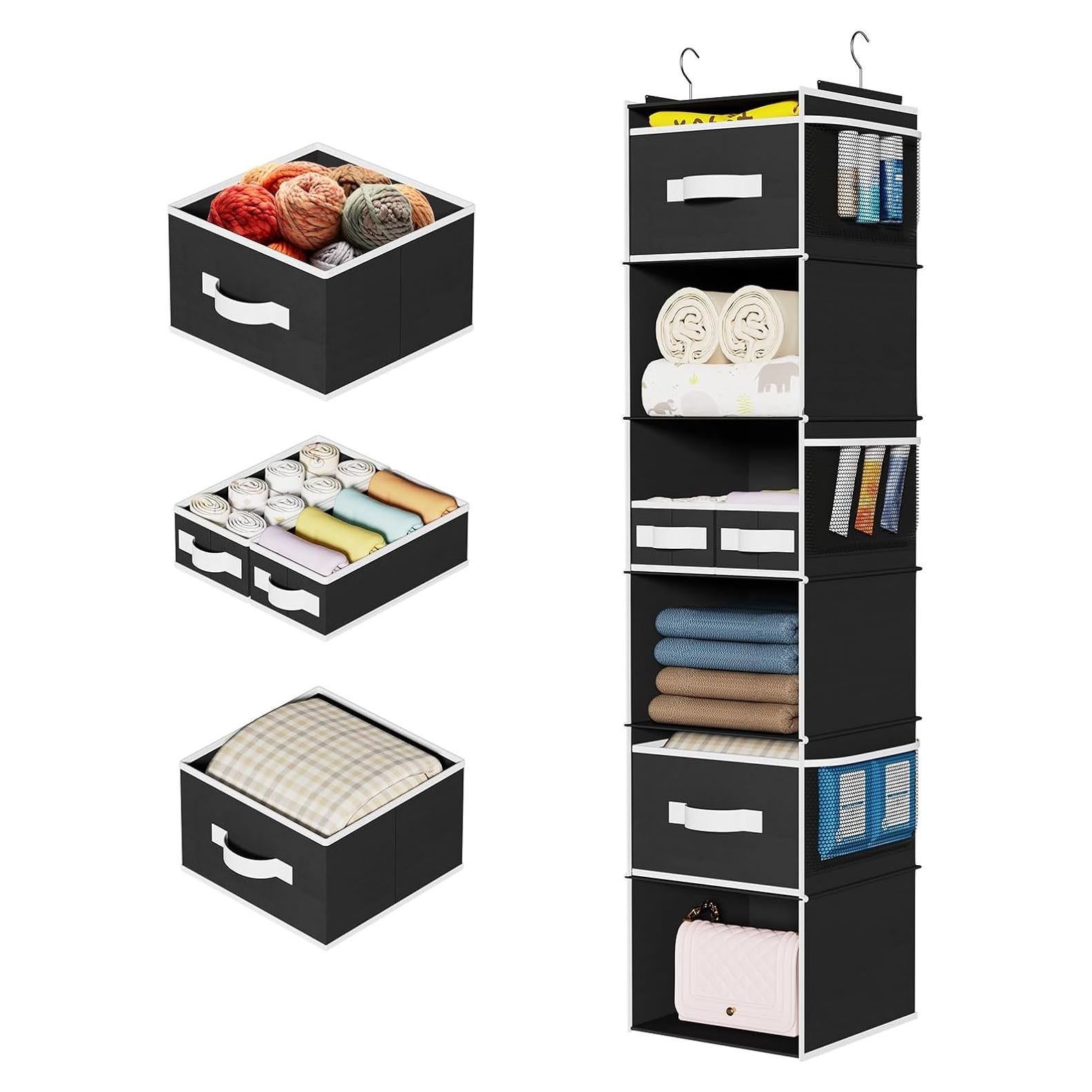 Organizador de Closet Colgante Univivi 6 Estantes 4 Cajones
