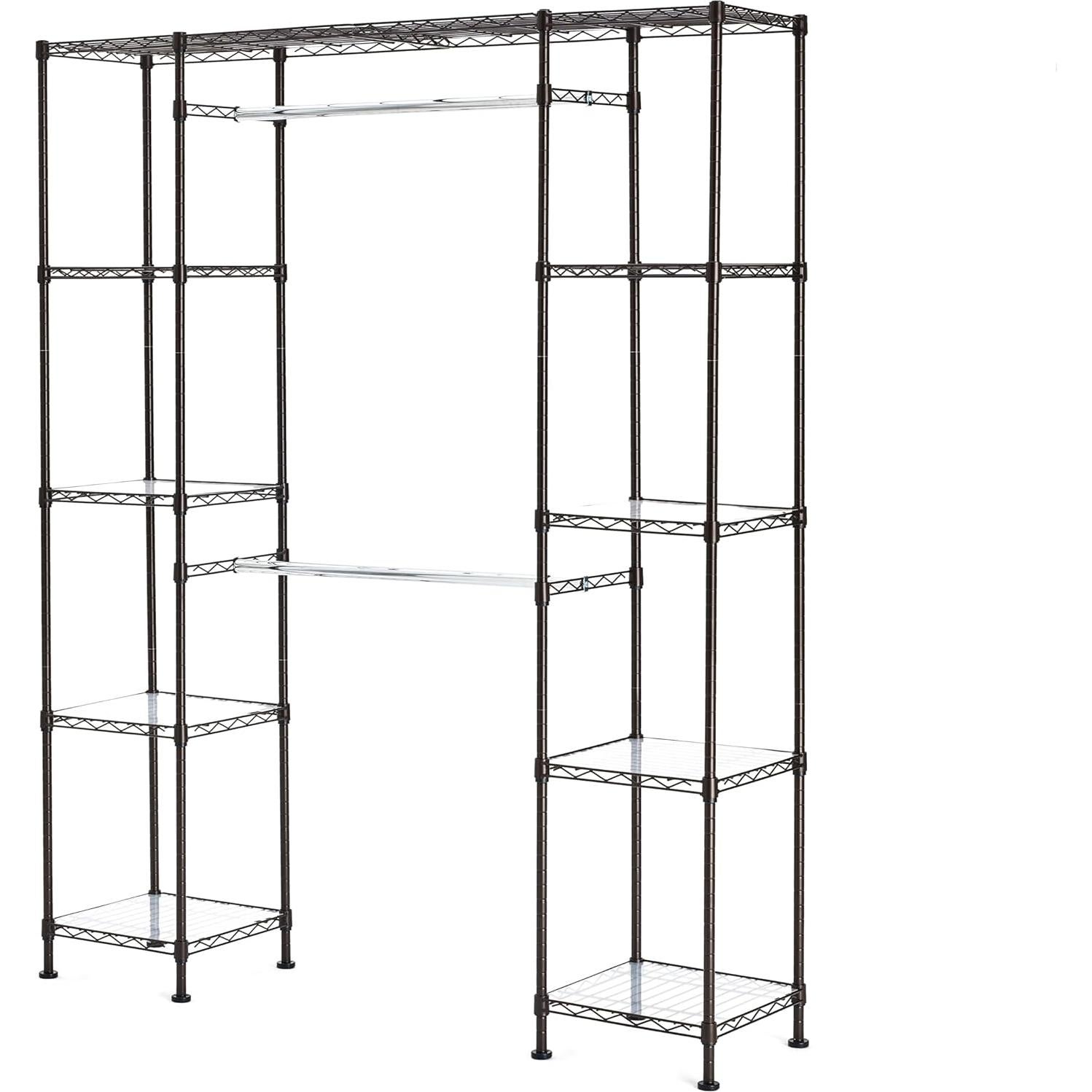 Organizador de Closet Expandible Amazon Basics Bronce 145-203 cm