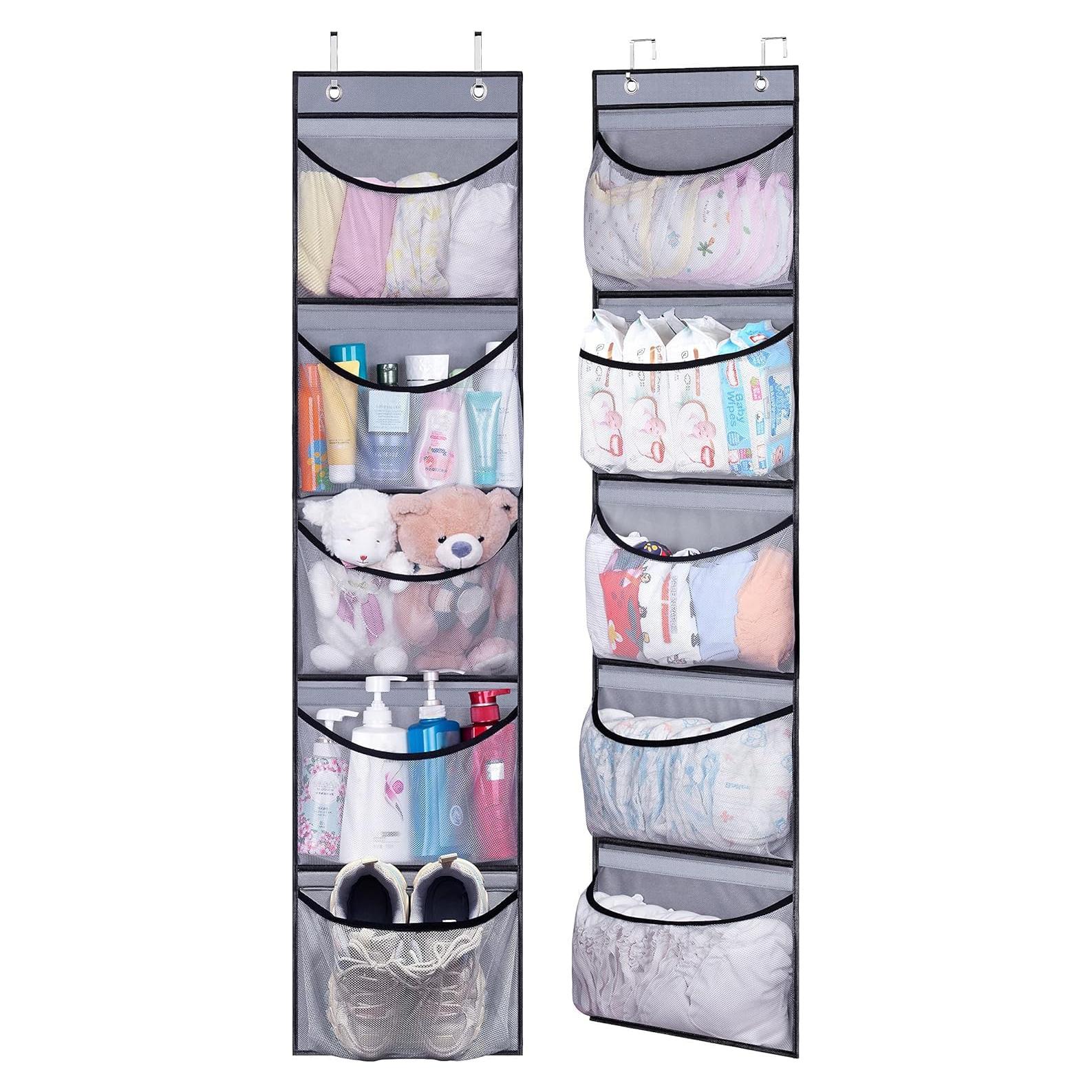 Organizador Colgante KEETDY 5 Bolsillos Gris para Puerta