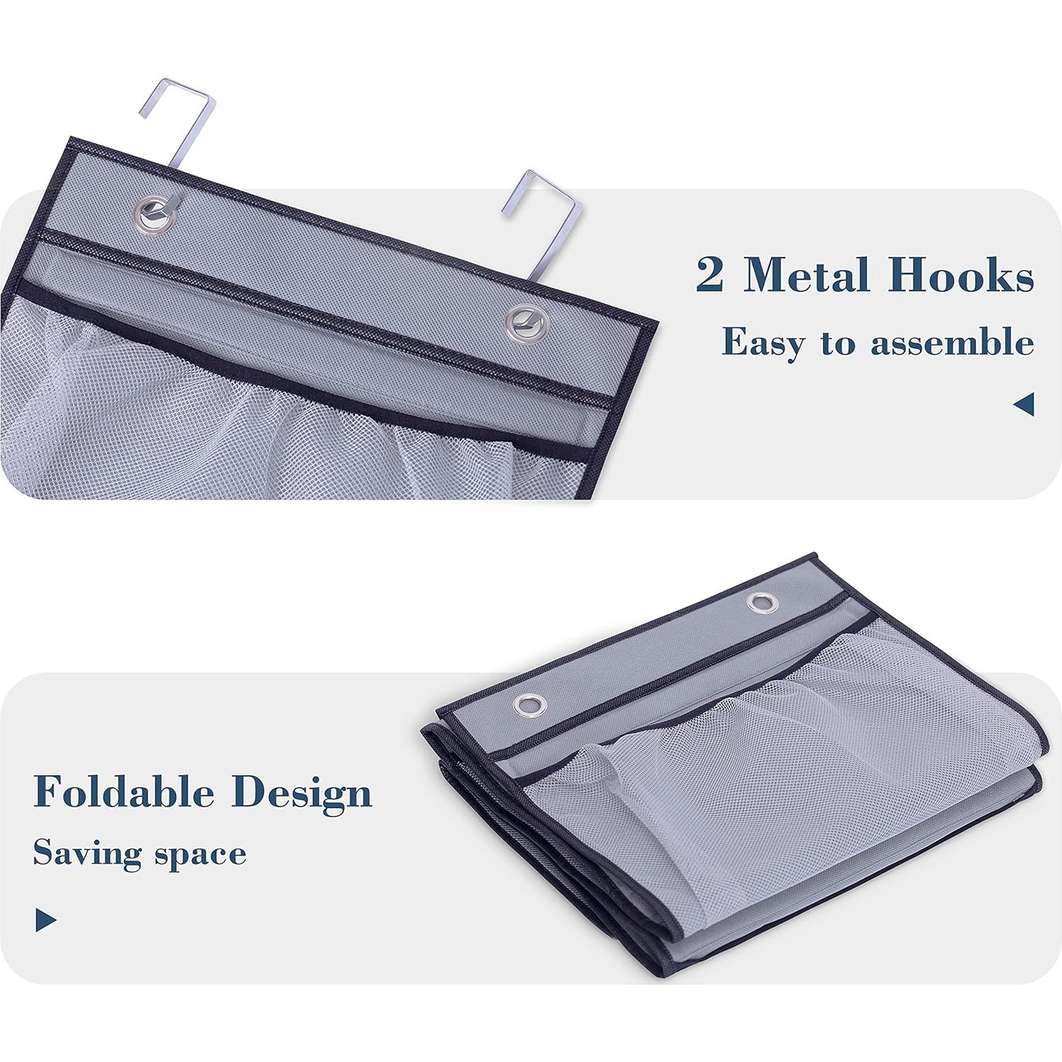 Organizador Colgante KEETDY 5 Bolsillos Gris para Puerta