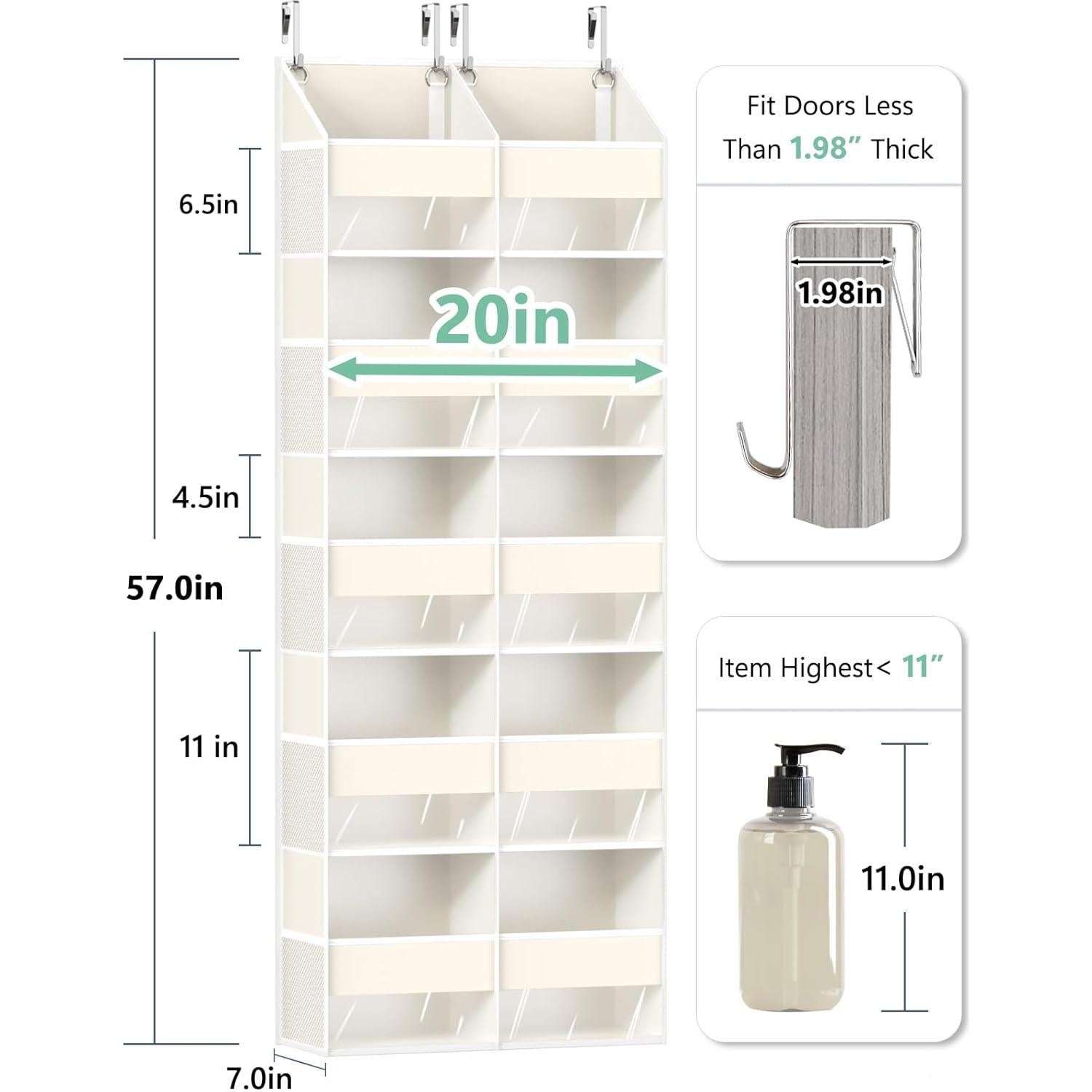 Organizador de Puerta UVIAHOMI 5 Niveles Beige 36.29 kg