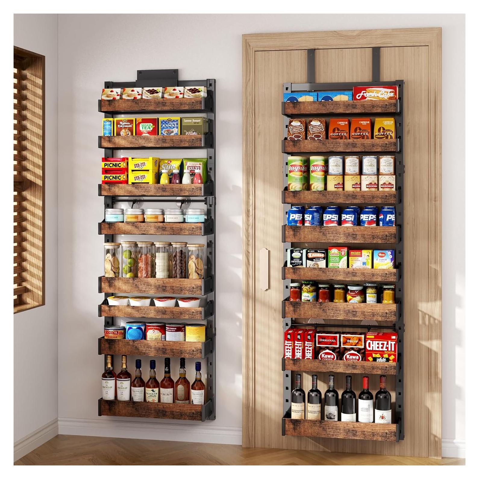 Organizador de despensa DAOTENGQL 8 niveles metal negro